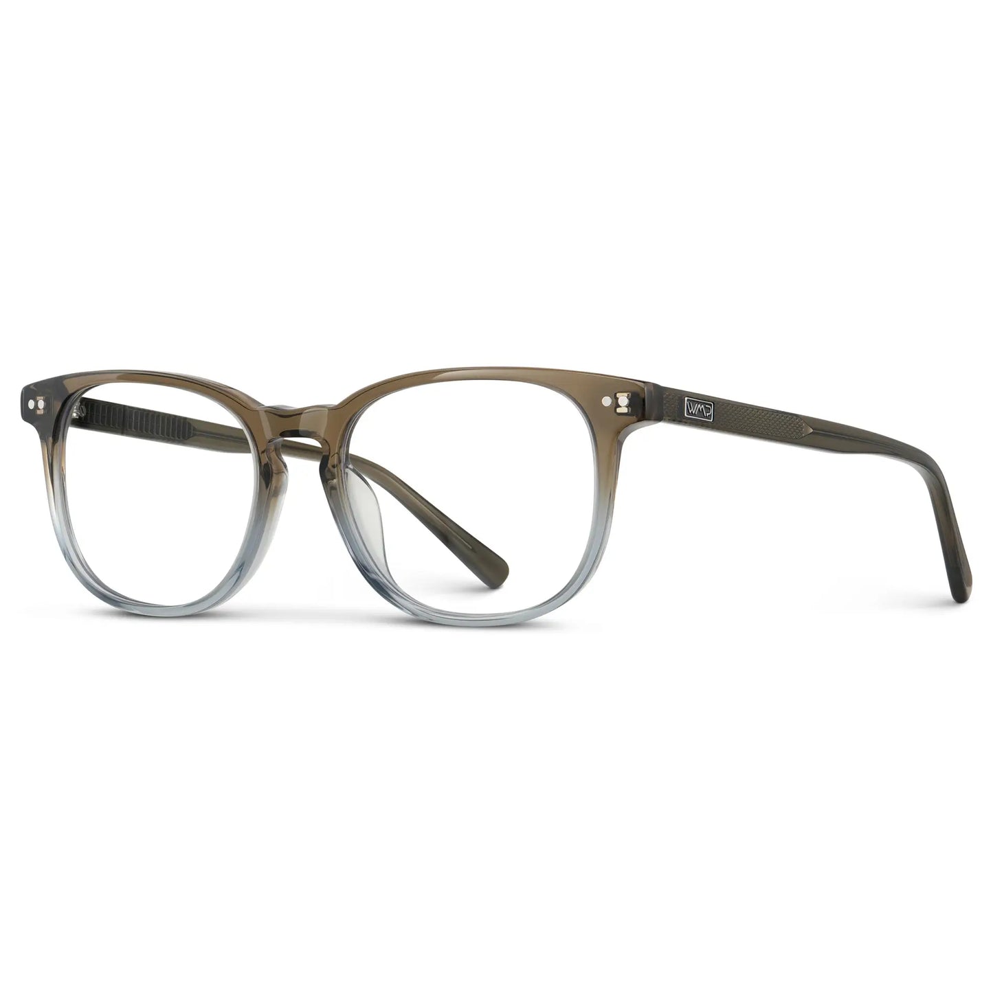 Arctic Forest Green || Men's rectangular blue light blocking glasses with Arctic Forest Green acetate frame