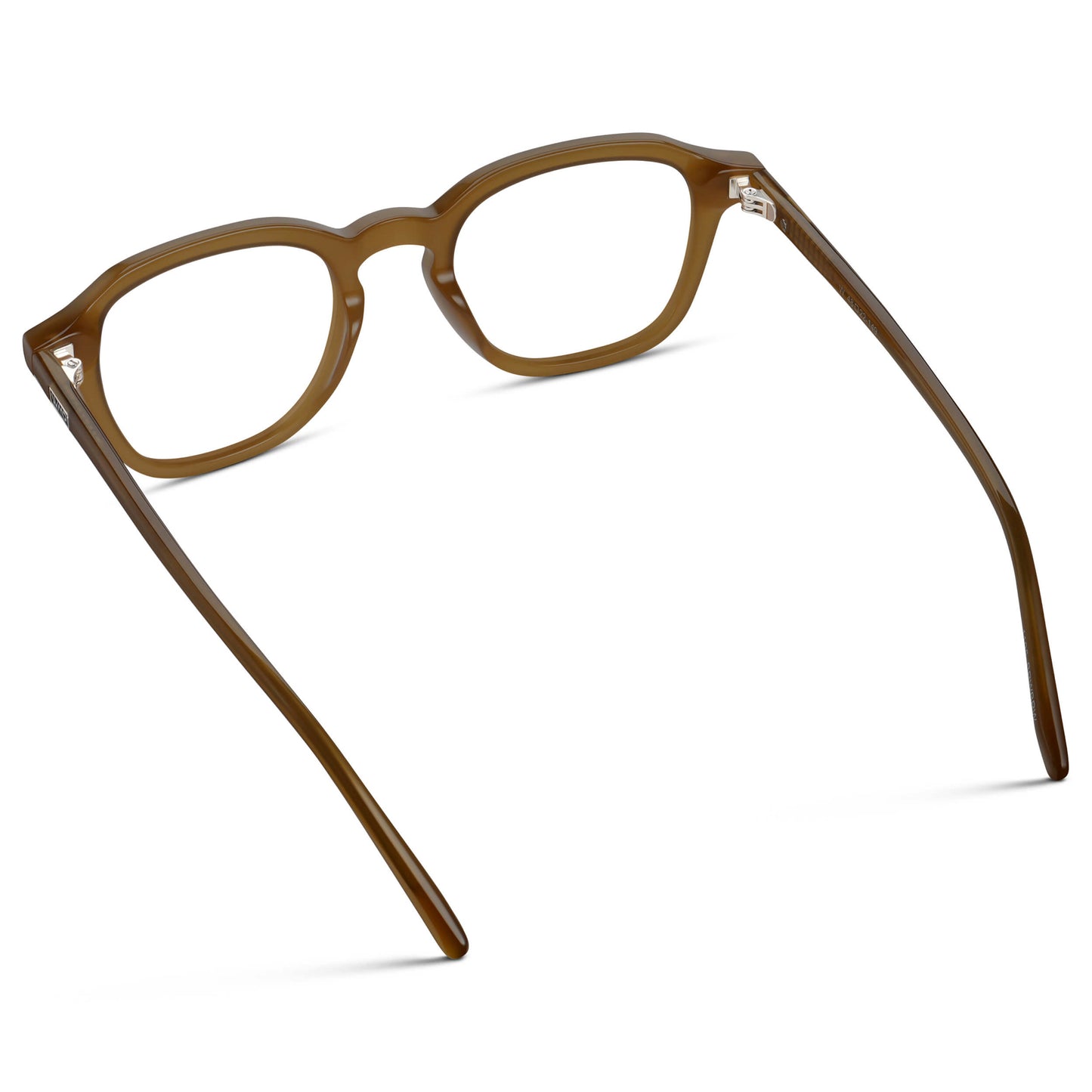 Dune Brown || Men's Geometric Square Eyeglasses with Dune Brown Acetate Frame and Clear Prescription Lens
