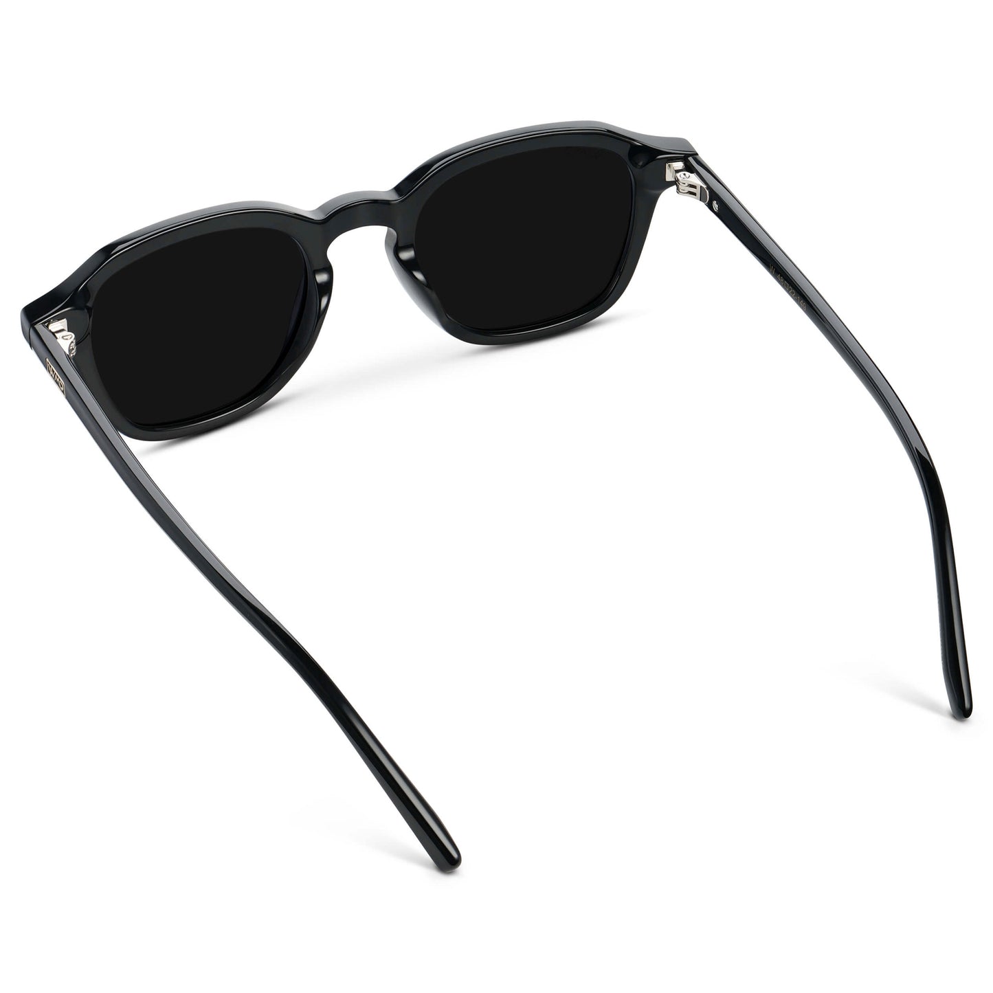 Black / Triple Black Lens || Men's Geometric Square Sunglasses with Black Acetate Frame and Triple Black Polarized Lens