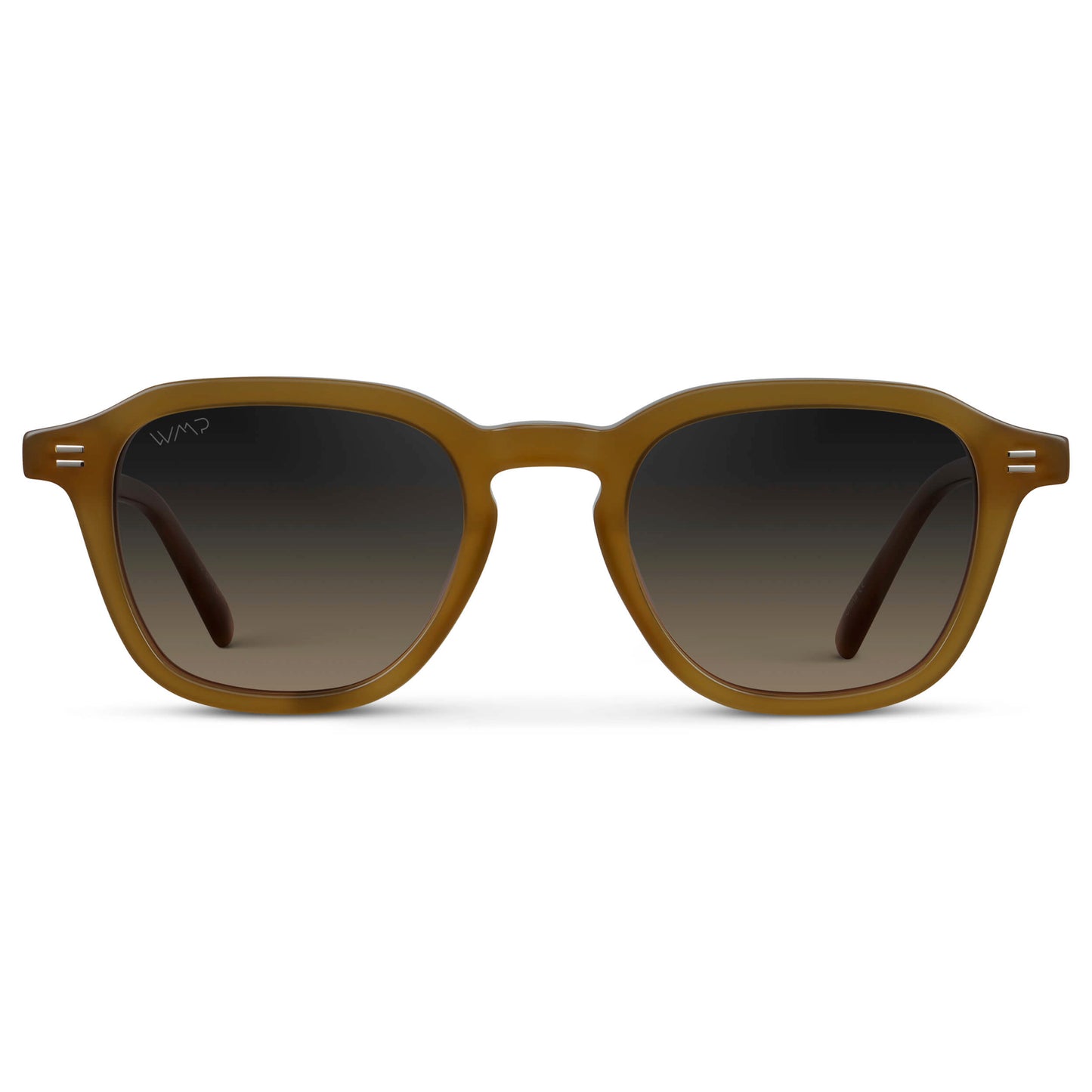 Dune Brown / Grey Brown Gradient Lens || Men's Geometric Square Sunglasses with Dune Brown Acetate Frame and Grey Brown Gradient Polarized Lens