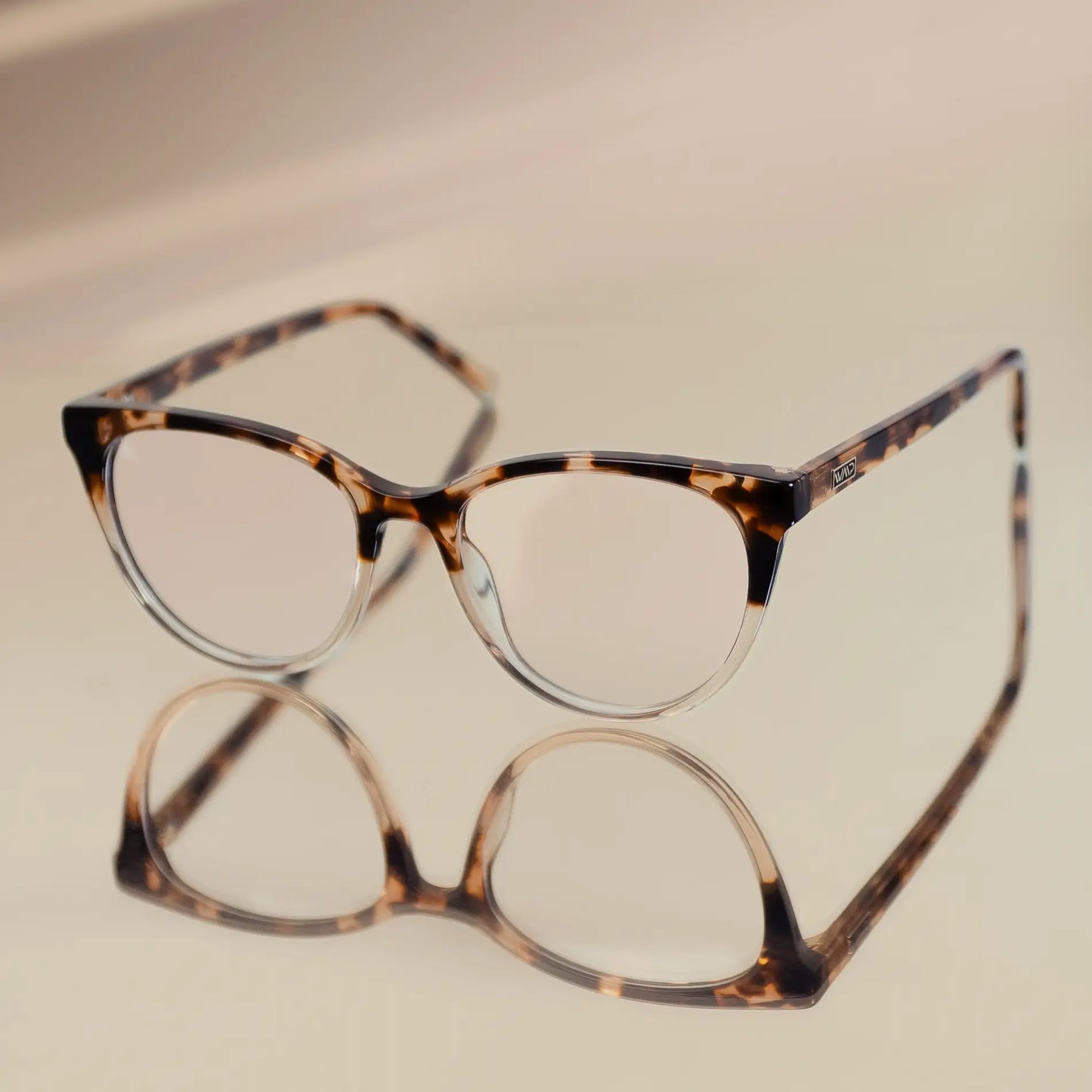Crystal Brown Tortoise || Brown Cateye Frame Blue Light Blocking Glasses for Computer Use