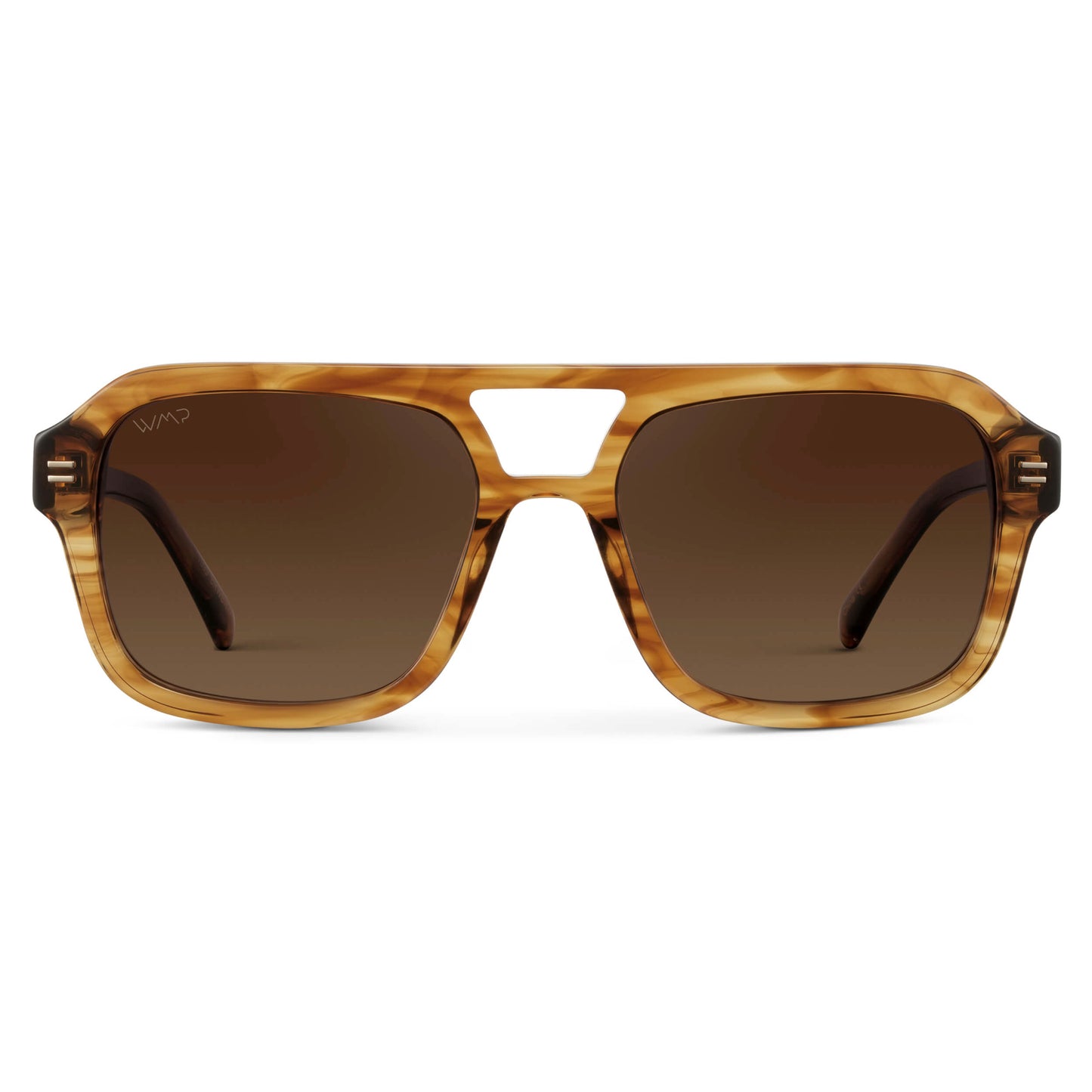 Crystal Brown Grain / Brown Gold Gradient Lens
