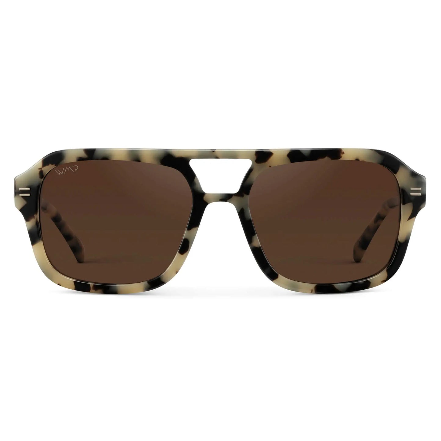 Beige Tortoise / Brown Lens || Women's Oversized Square Aviator Sunglasses in Beige Tortoise with Brown Lenses