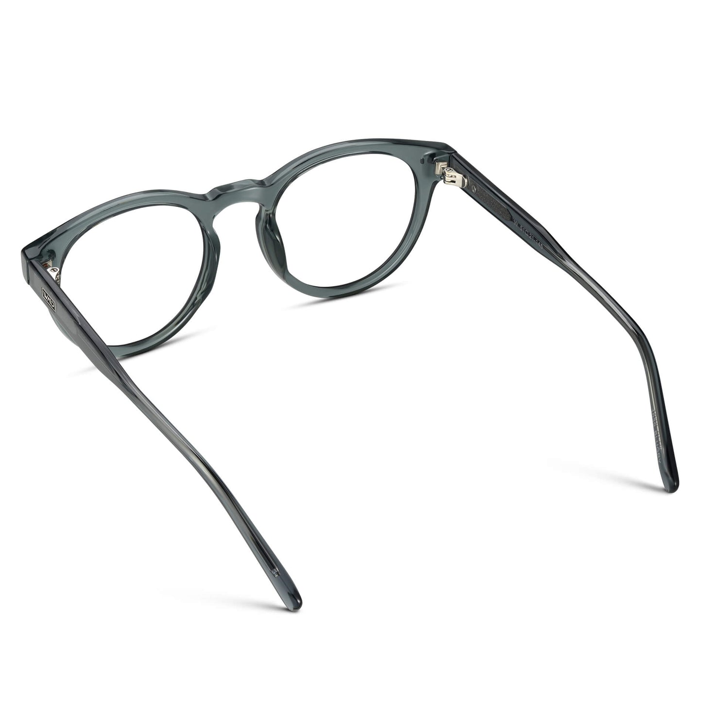 Crystal Blue || Blue Round Frame Prescription Glasses with Clear Lenses