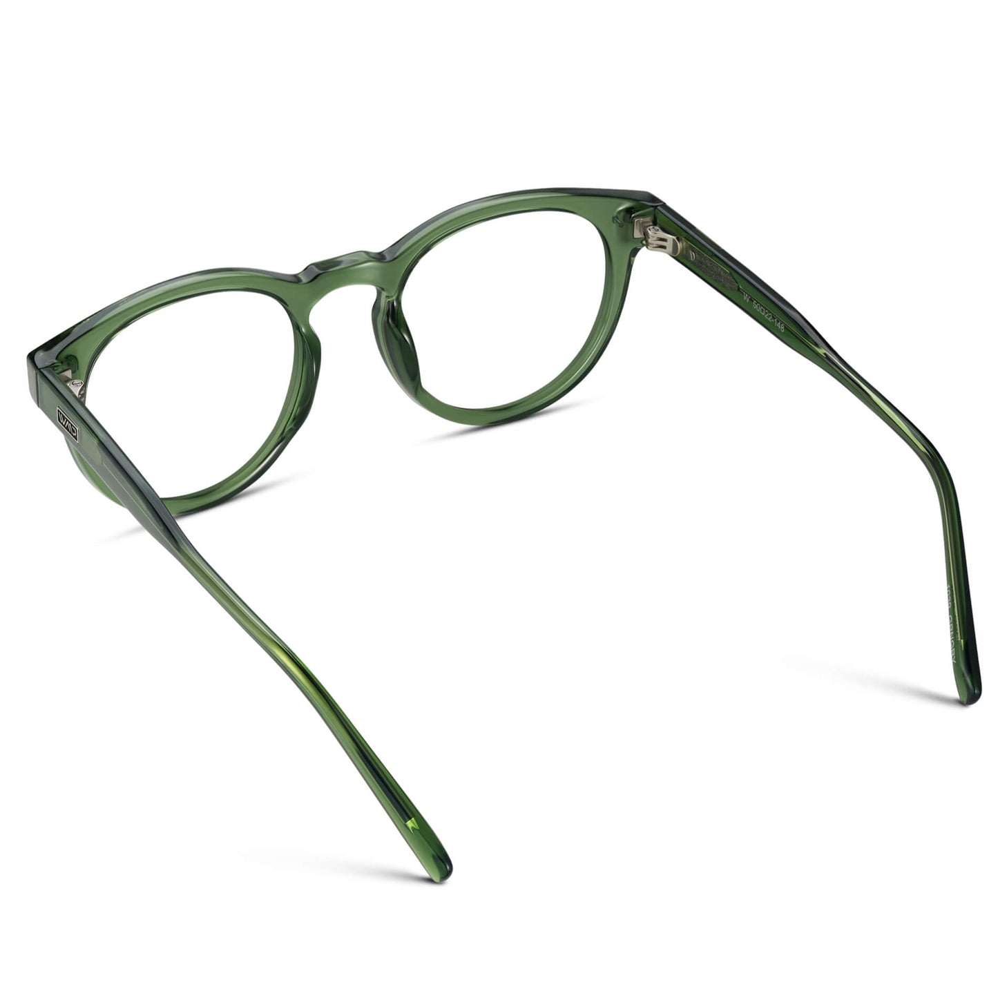 Emerald Green || Green Round Frame Prescription Glasses with Clear Lenses