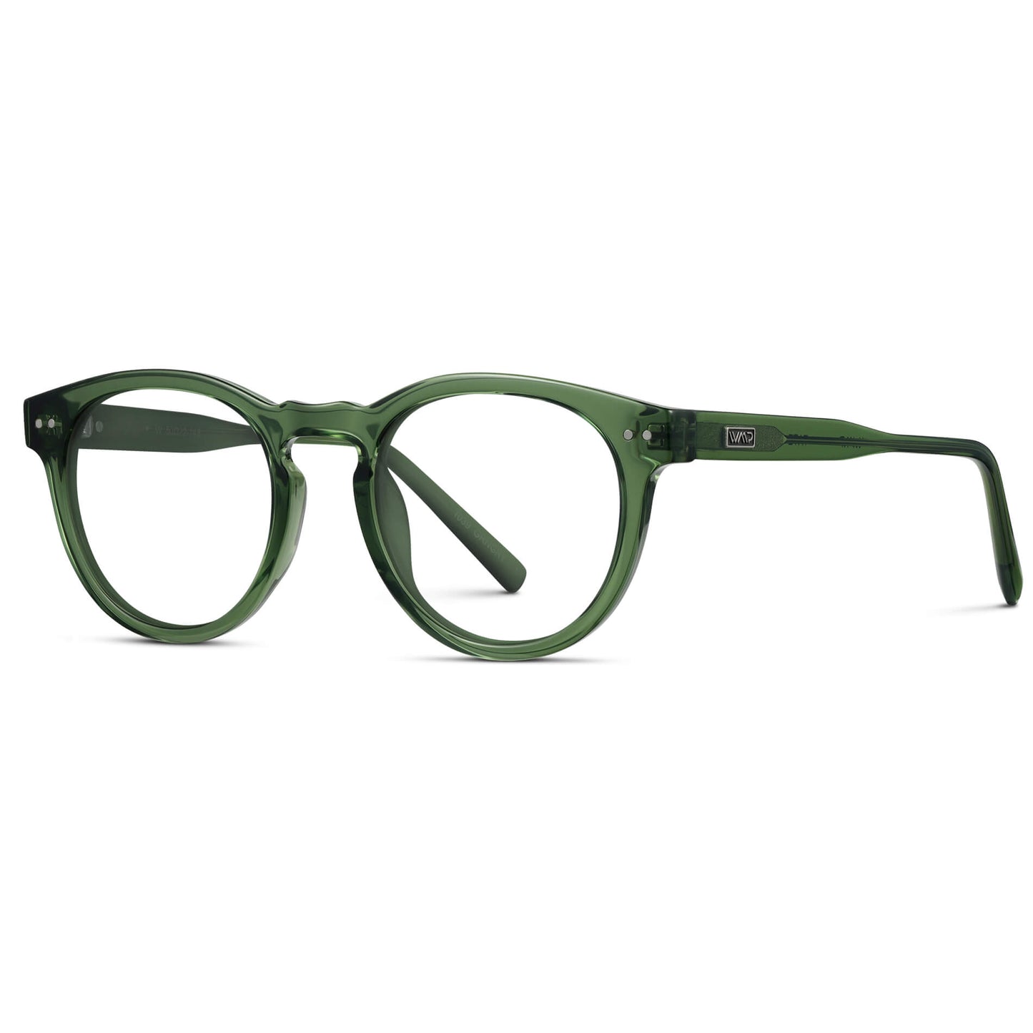 Emerald Green || Green Round Frame Prescription Glasses with Clear Lenses