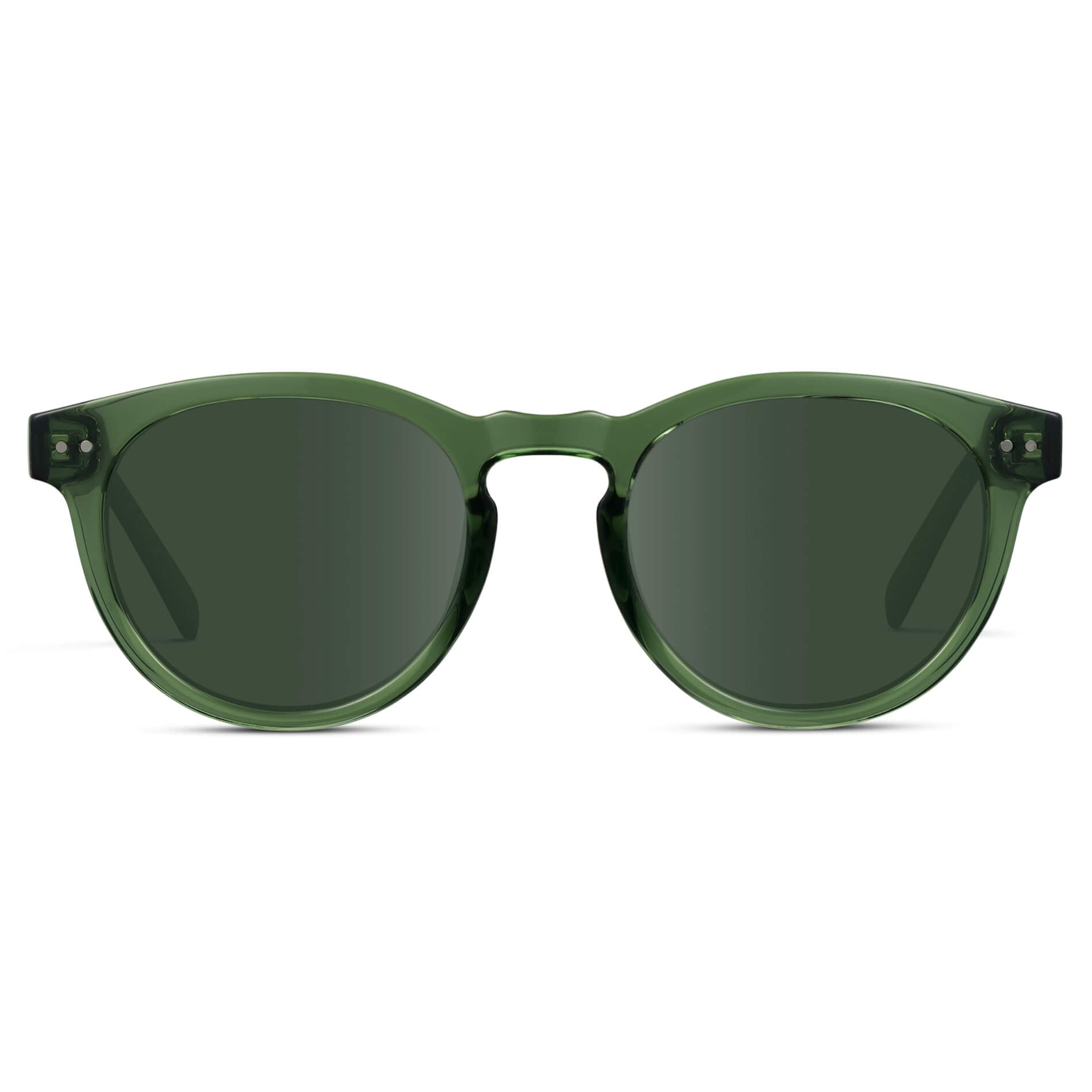 Emerald Green / G15 Lens / Medium || Emerald Green Round Frame with Green Prescription Lens