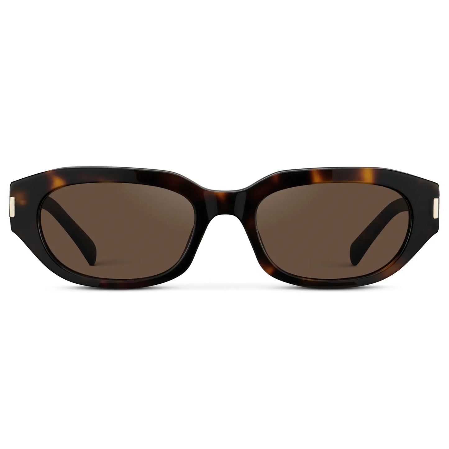 Brown Tortoise / Brown Lens || Women's Oval Polarized Sunglasses with Brown Tortoise Frame and Brown Lenses on a white background