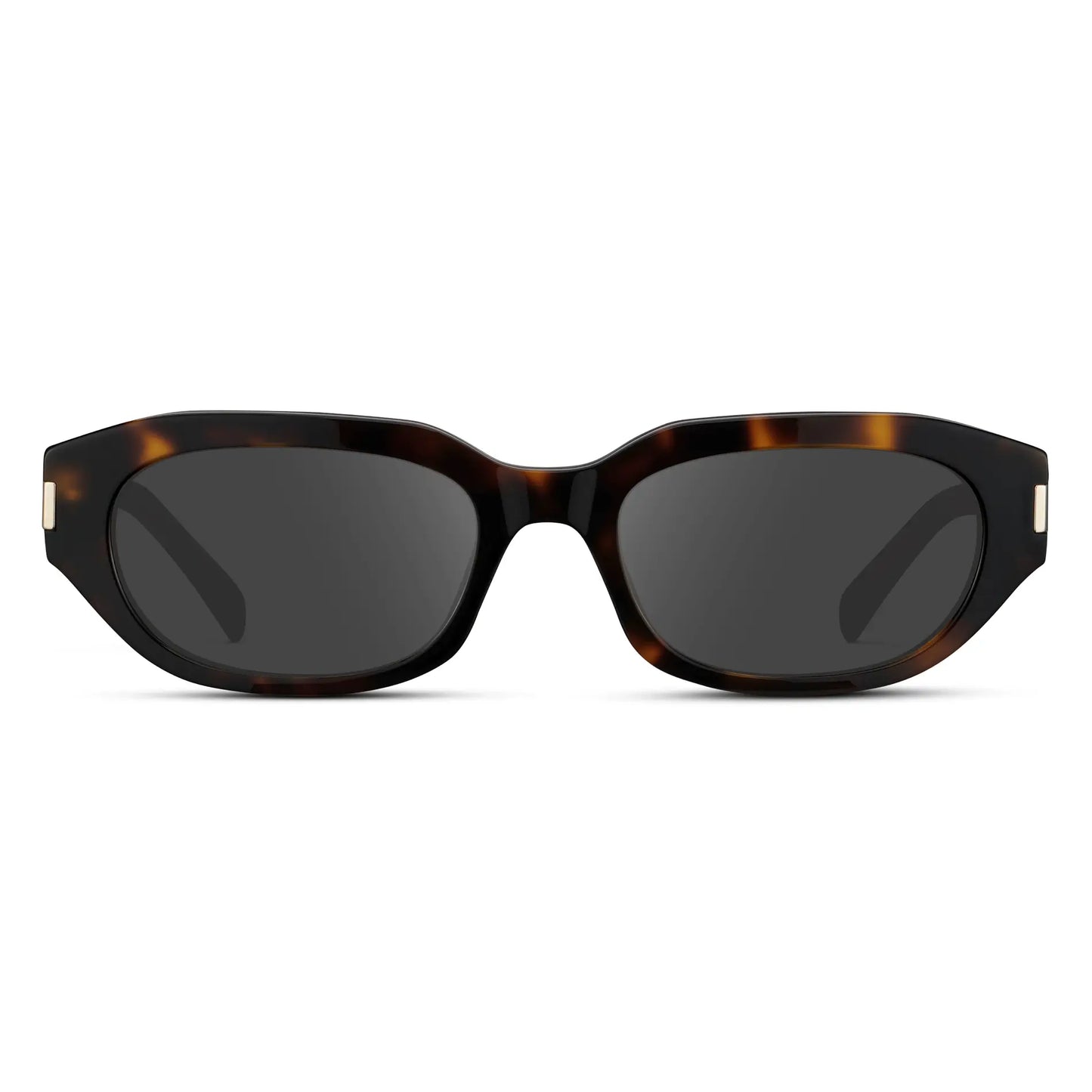 Brown Tortoise / Grey || Women's Oval Prescription Sunglasses with Brown Tortoise Frame and Grey Lenses on a white background