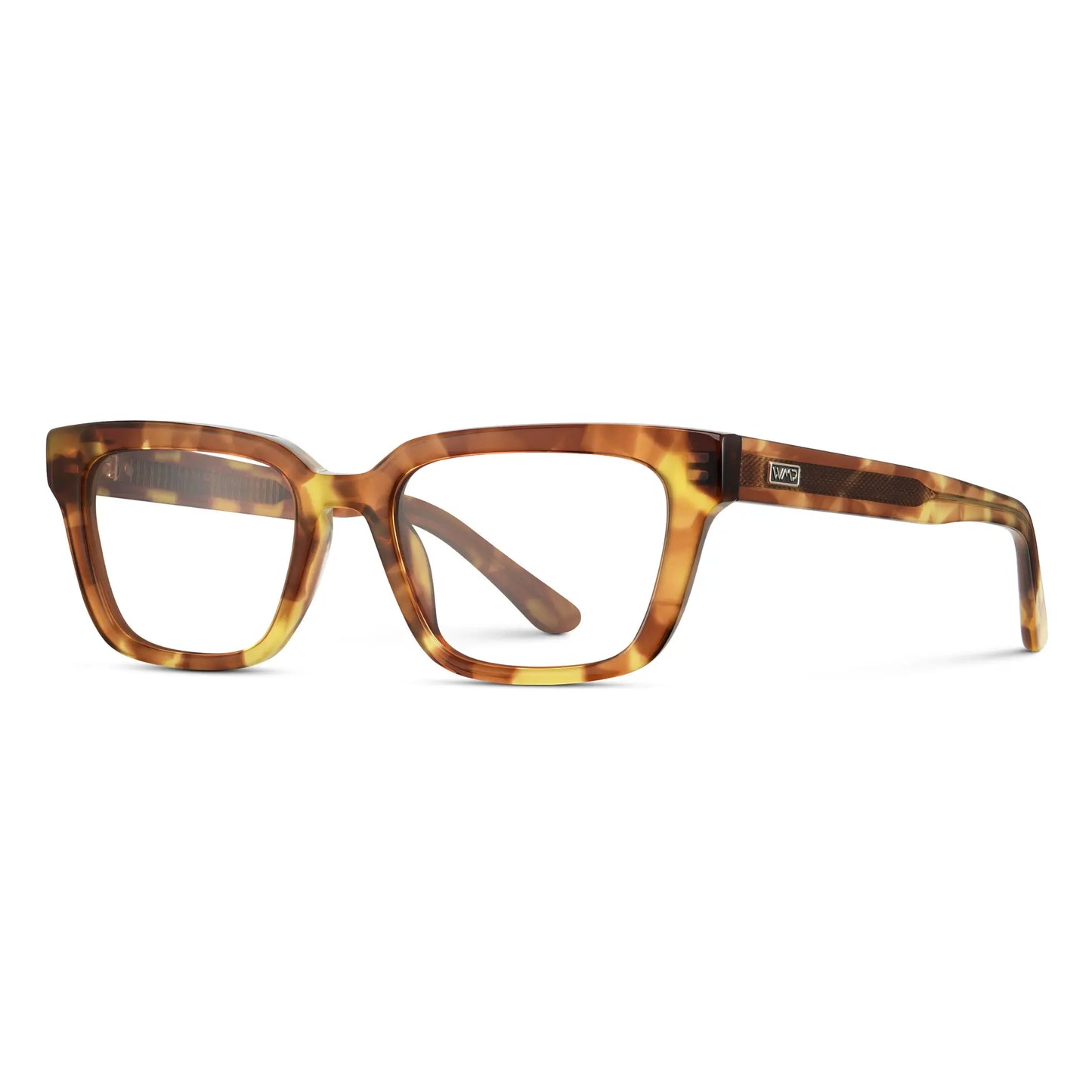 Honeycomb Tortoise || Women's Rectangular Prescription Eyeglasses with Honeycomb Tortoise Acetate Frame and Clear Prescription Lenses