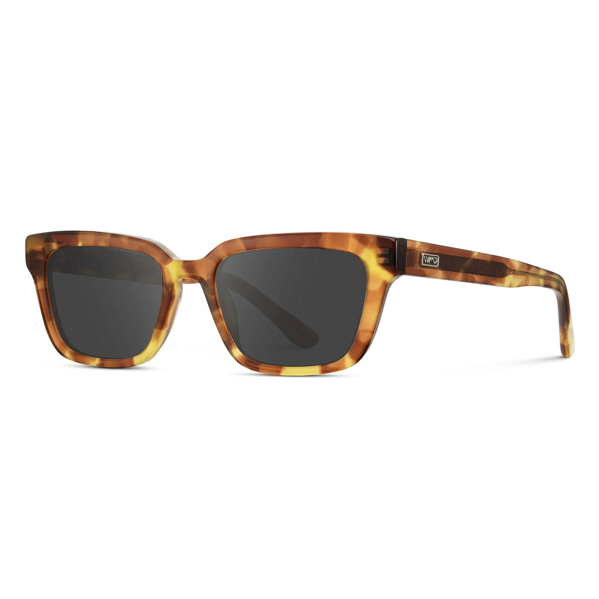 Honeycomb Tortoise / Grey || Women's Rectangular Prescription Sunglasses with Honeycomb Tortoise Acetate Frame and Grey Prescription Lenses