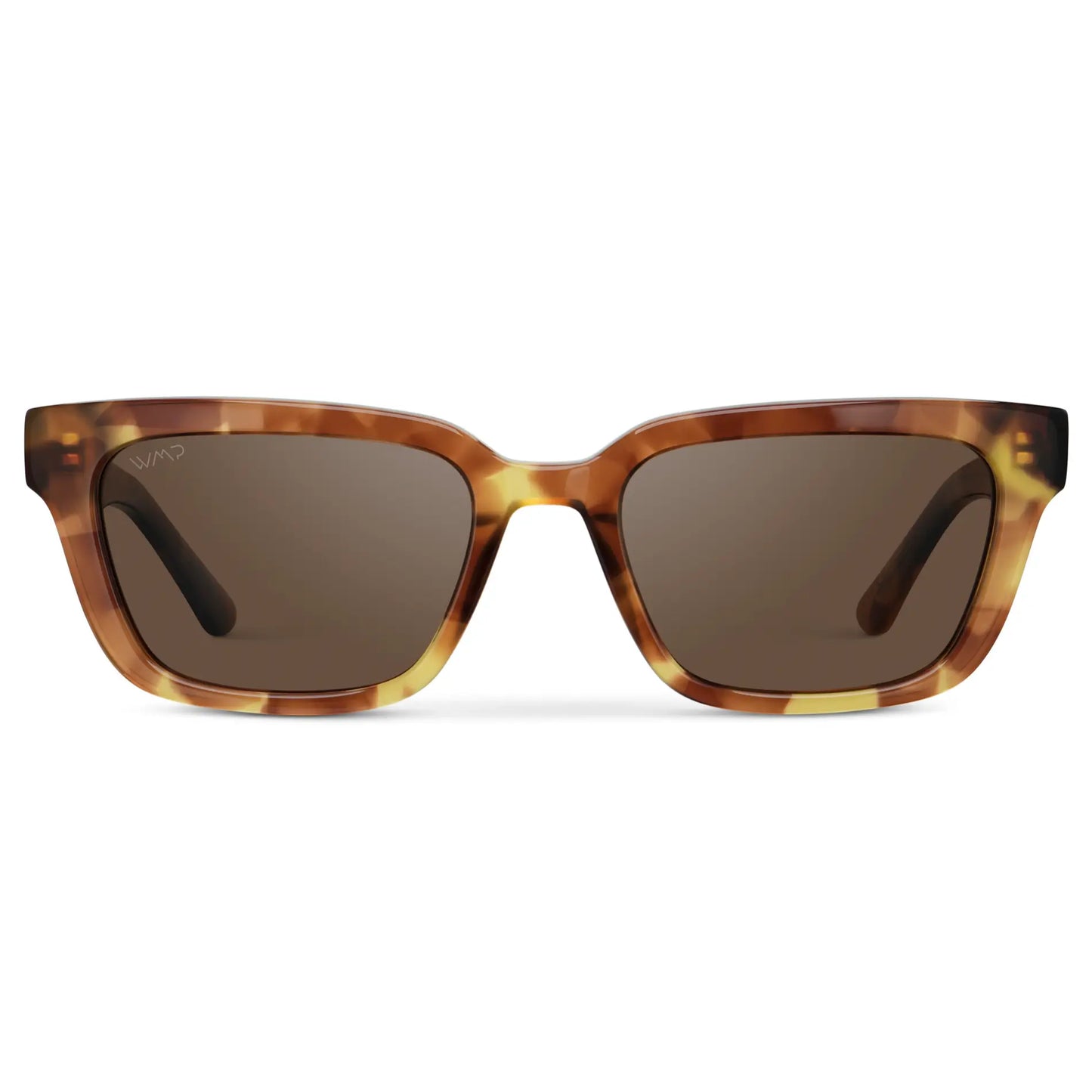 Honeycomb Tortoise / Brown Lens || Women's Rectangular Sunglasses with Honeycomb Tortoise Acetate Frame and Brown Polarized Lens