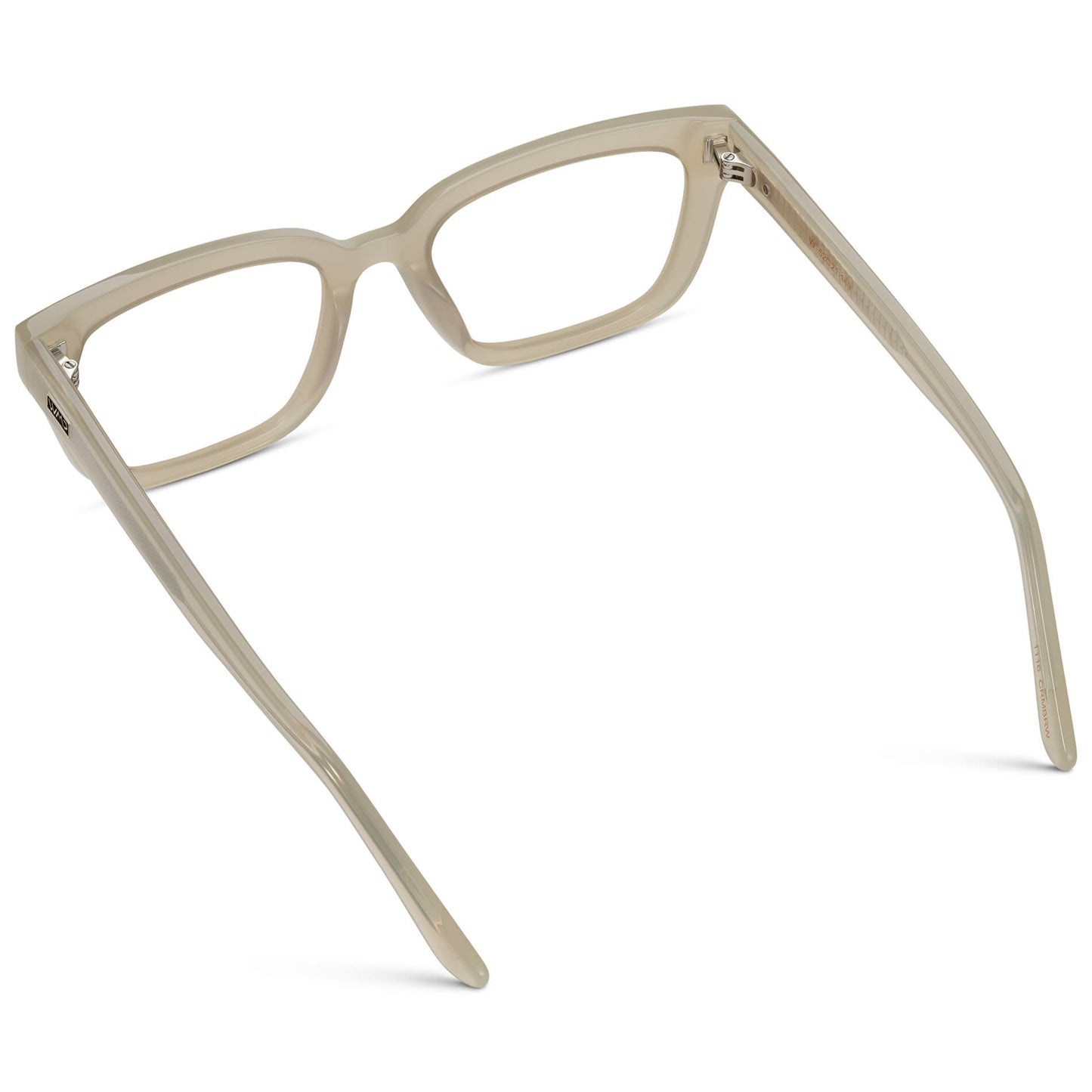 Pearl Beige || Women's Rectangular Prescription Eyeglasses with Pearl Beige Acetate Frame and Clear Prescription Lenses