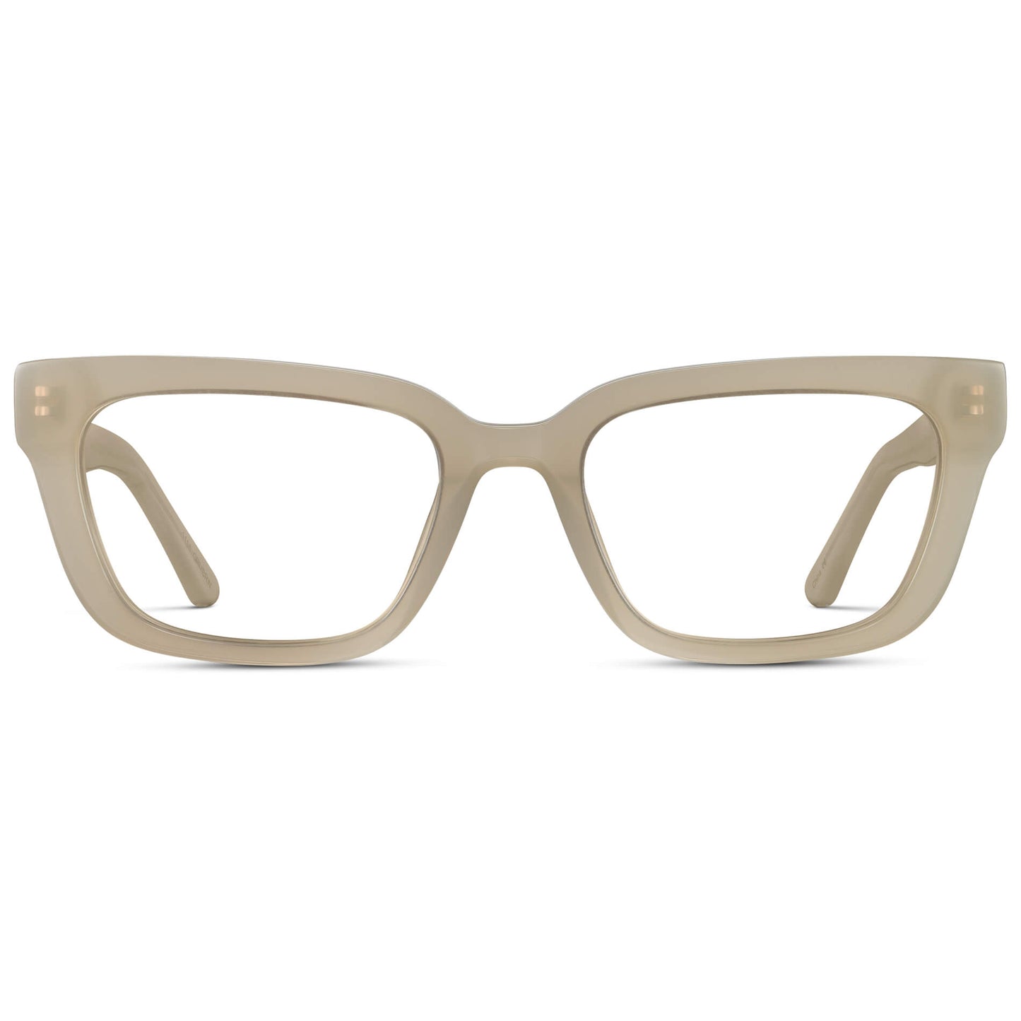 Pearl Beige || Women's Rectangular Prescription Eyeglasses with Pearl Beige Acetate Frame and Clear Prescription Lenses