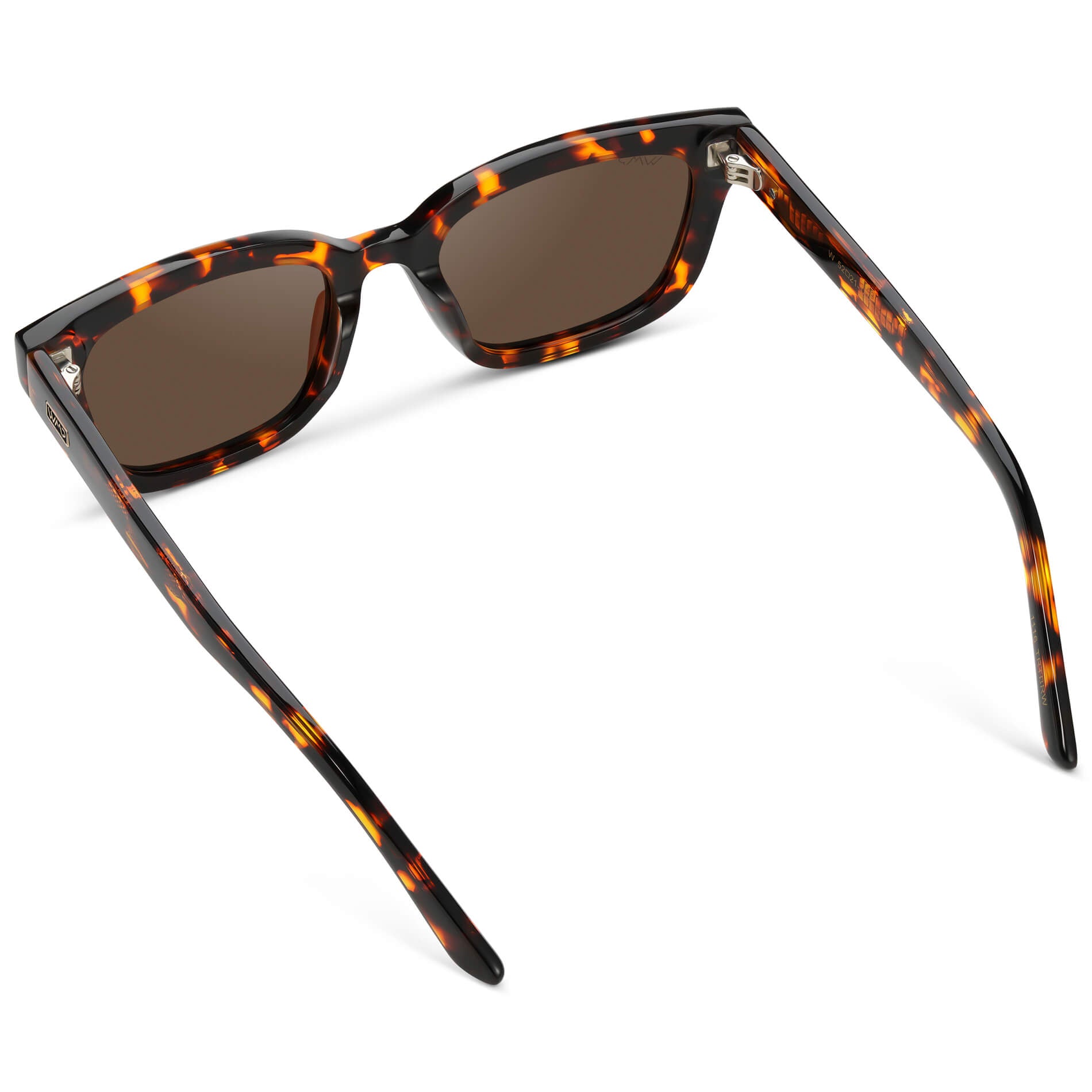 Ember Tortoise / Dark Brown Lens || Women's Rectangular Polarized Sunglasses with Tortoise Acetate Frame and Dark Brown Lens