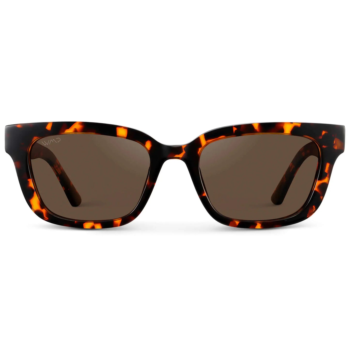Ember Tortoise / Dark Brown Lens || Women's Rectangular Polarized Sunglasses with Tortoise Acetate Frame and Dark Brown Lens