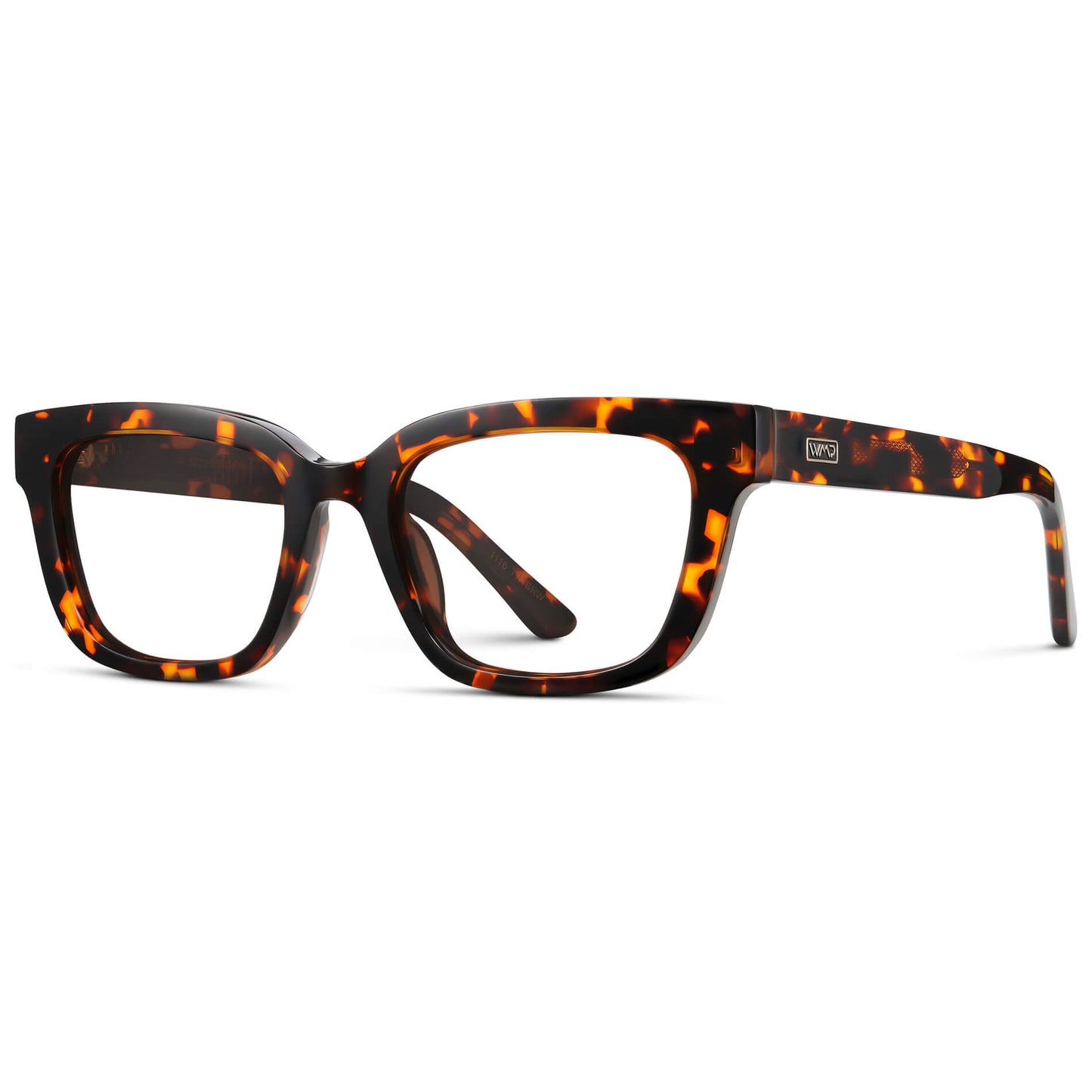 Ember Tortoise || Women's Rectangular Prescription Eyeglasses with Ember Tortoise Acetate Frame and Clear Prescription Lenses