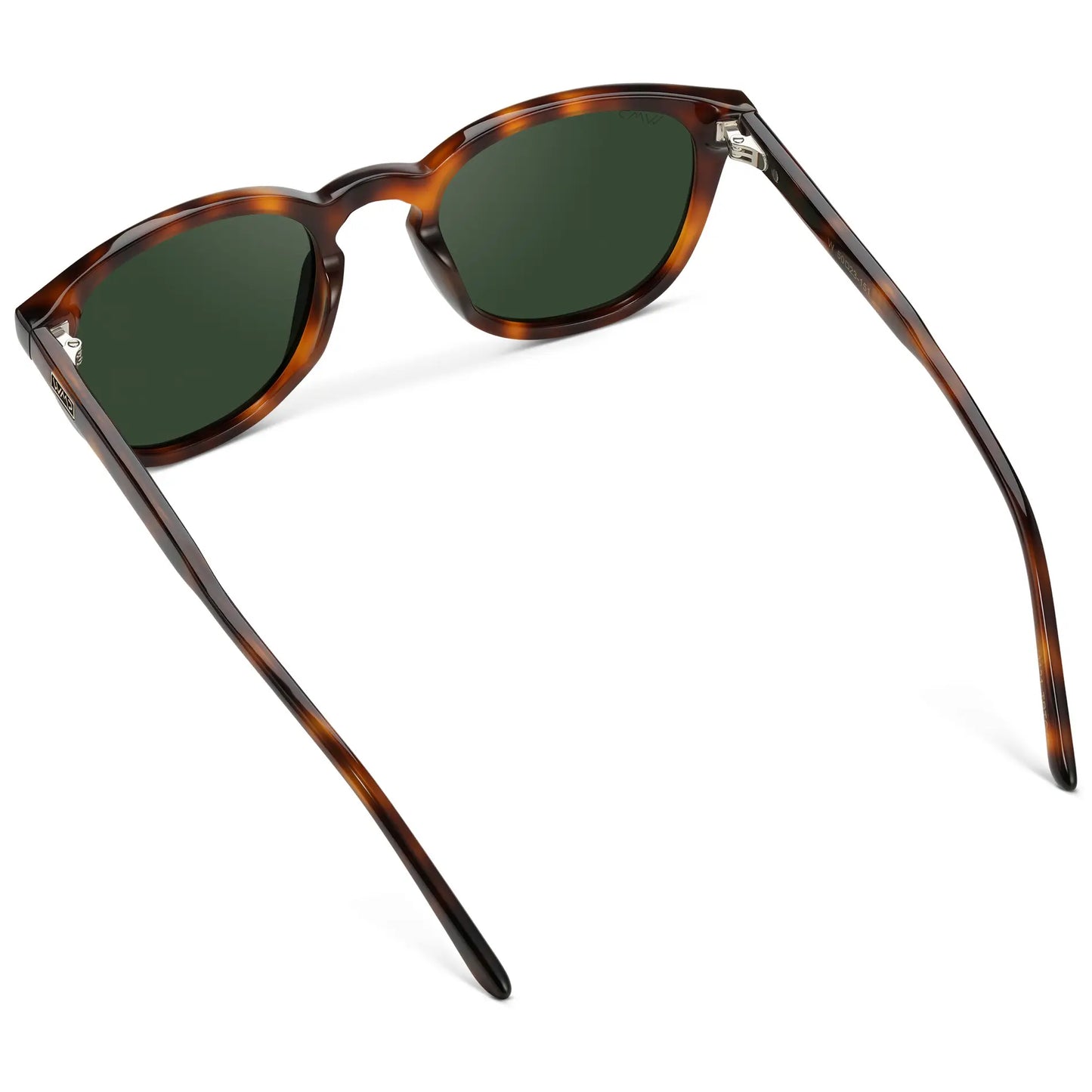 Havana Tortoise / Smoke Green Lens || Men's Rounded Oval Polarized Sunglasses with Tortoise Acetate Frame and Smoke Green Lens