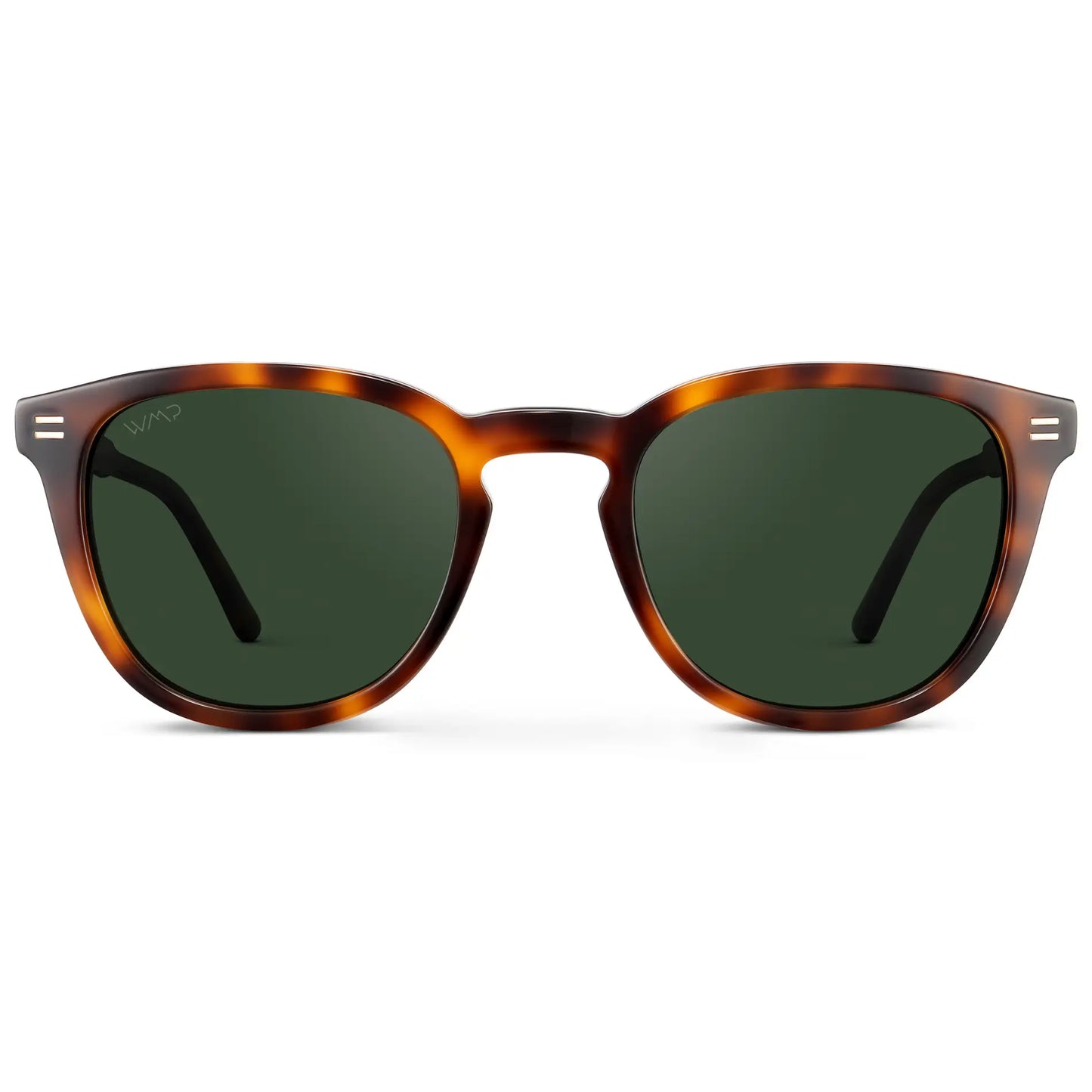 Havana Tortoise / Smoke Green Lens || Men's Rounded Oval Polarized Sunglasses with Tortoise Acetate Frame and Smoke Green Lens