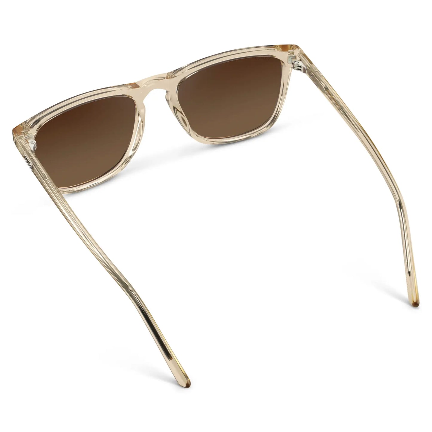 Sand Brown / Brown Gold Gradient Lens || Men's Sand Brown Classic Square Frame Sunglasses with Brown Gold Gradient Polarized Lenses