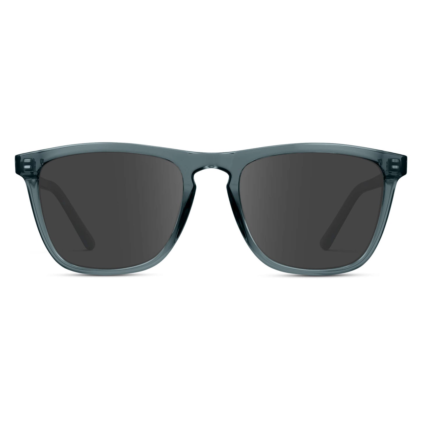 Crystal Stone Blue / Grey Lens || Blue Square Frame Prescription Sunglasses with Grey Lenses