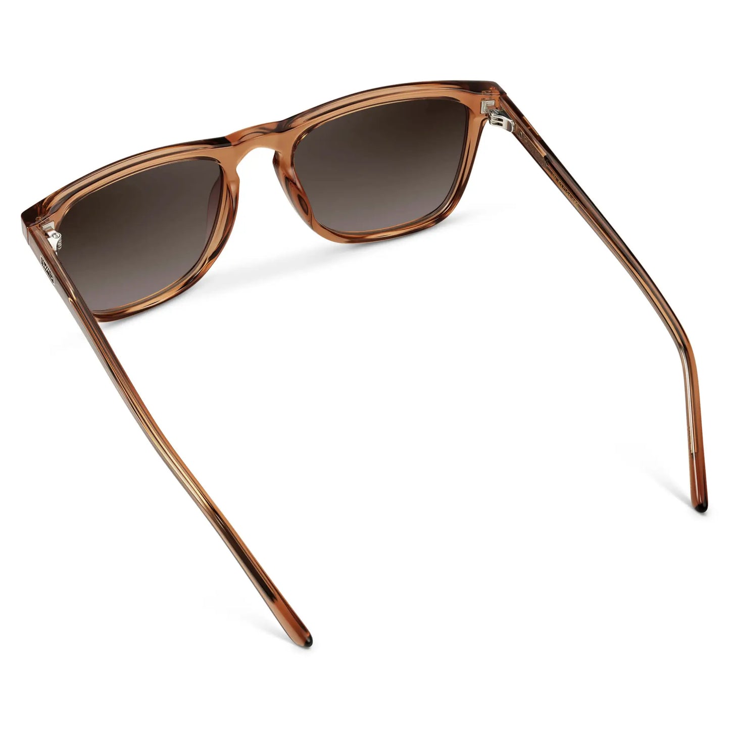 Crystal Brown / Brown Gradient Lens || Brown Classic Square Frame Sunglasses with Brown Polarized Lenses
