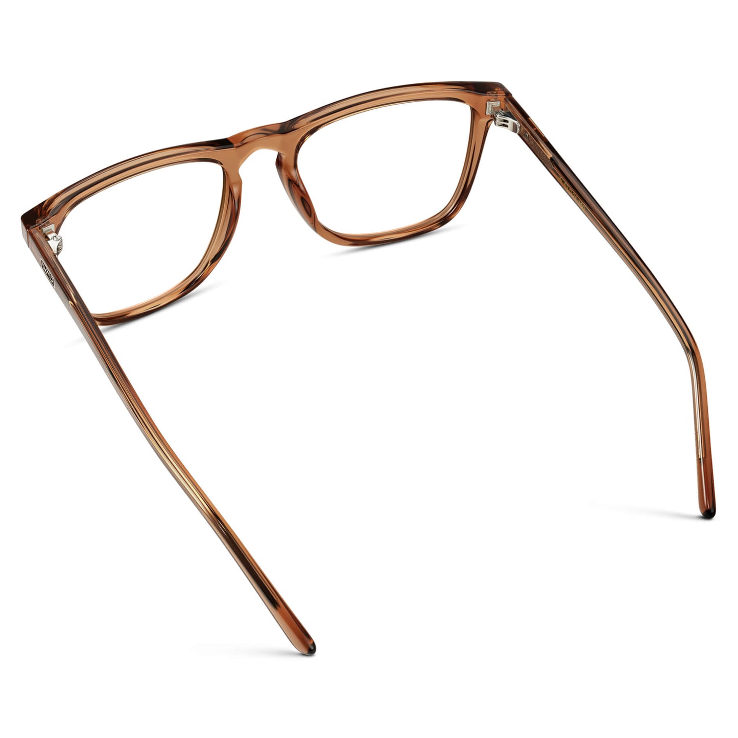 Crystal Brown || Brown Square Frame Prescription Glasses with Clear Lenses