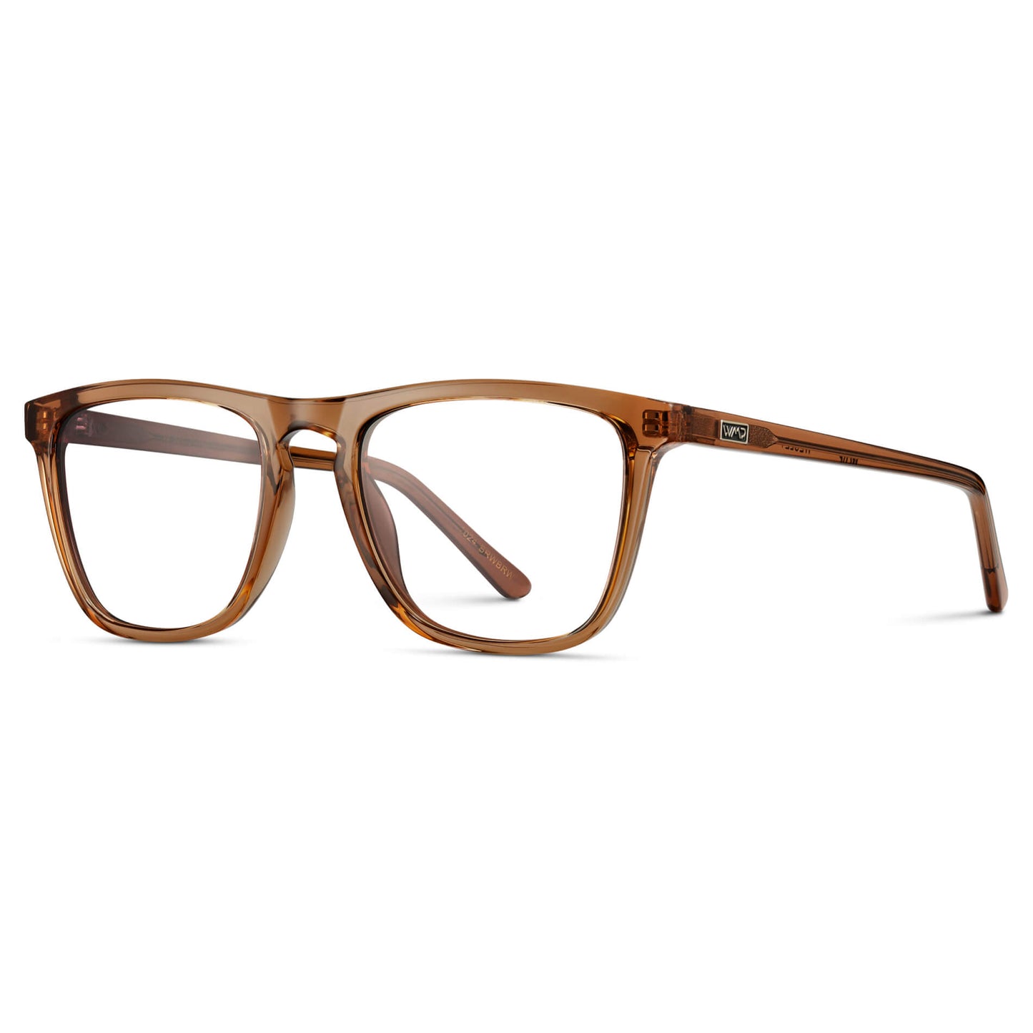 Crystal Brown || Brown Square Frame Prescription Glasses with Clear Lenses