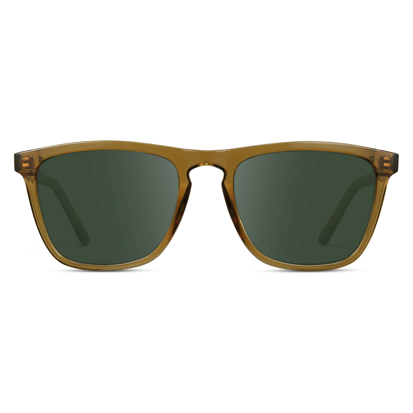 Crystal Verde / G15 Lens || Crystal Verde Square Frame Prescription Sunglasses with Green Lenses