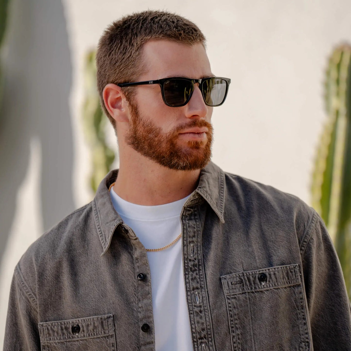 Black / Black Lens || Black Classic Square Frame Sunglasses with Black Polarized Lenses