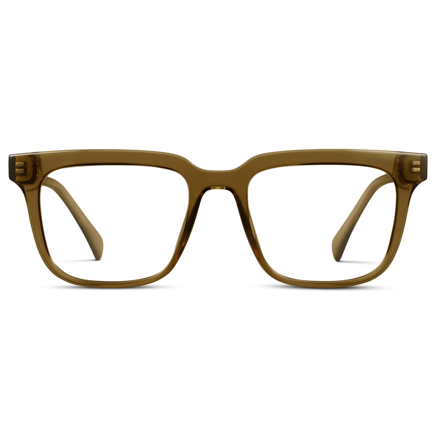 Crystal Verde || Men's Thick Square Eyeglasses with Crystal Verde Acetate Frame and Clear Prescription Lens