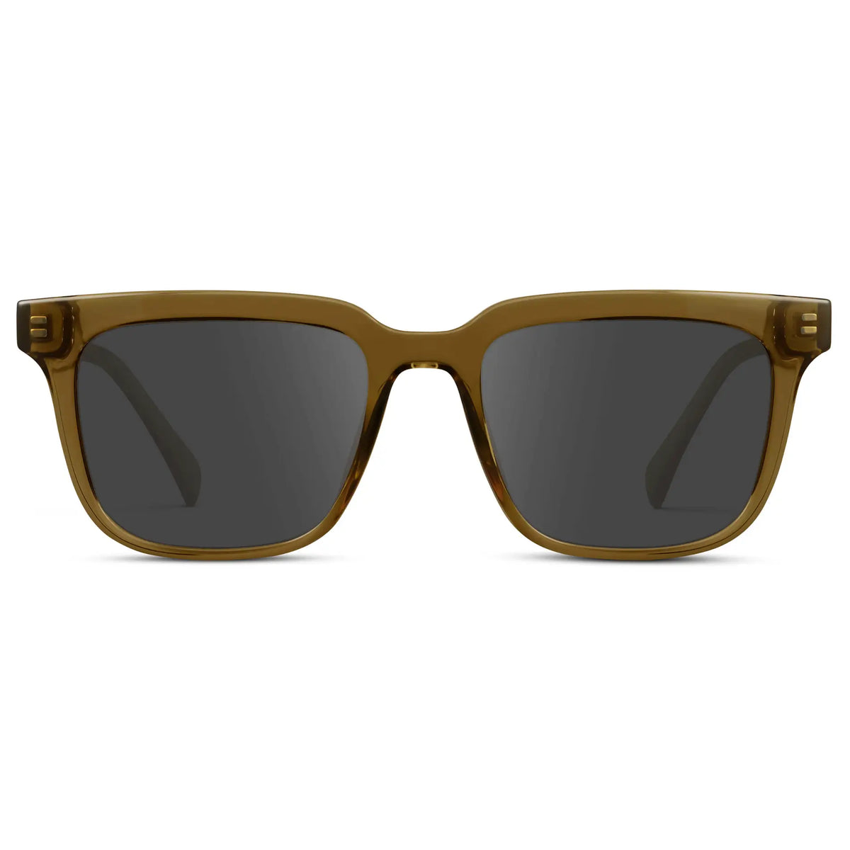 Crystal Verde / Grey || Front view of Men's Thick Square Prescription Sunglasses with Crystal Verde Acetate Frame and Grey Lens