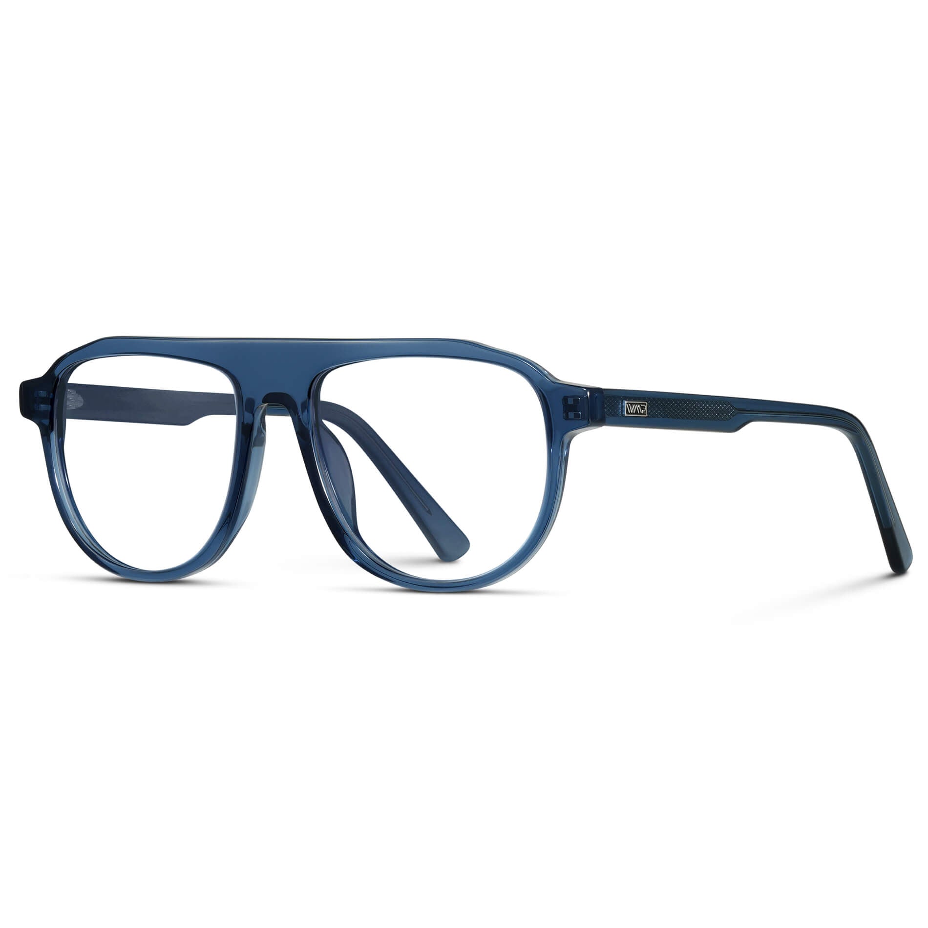 Crystal Cobalt || Aviator Eyeglasses with Crystal Cobalt Blue frame and Prescription clear lens