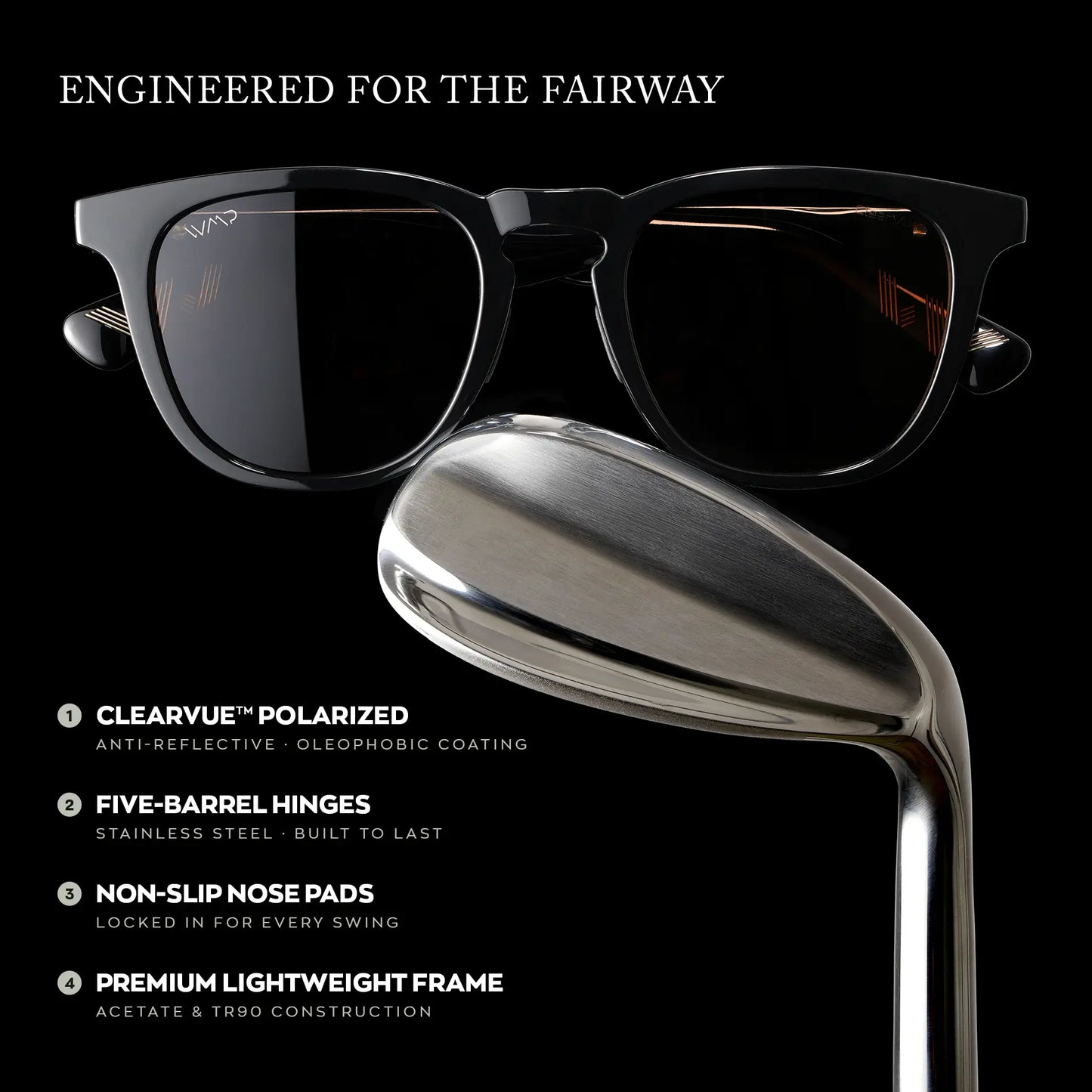 Black / Brown Lens || Black Round Frame Sunglasses with Brown Polarized Lenses