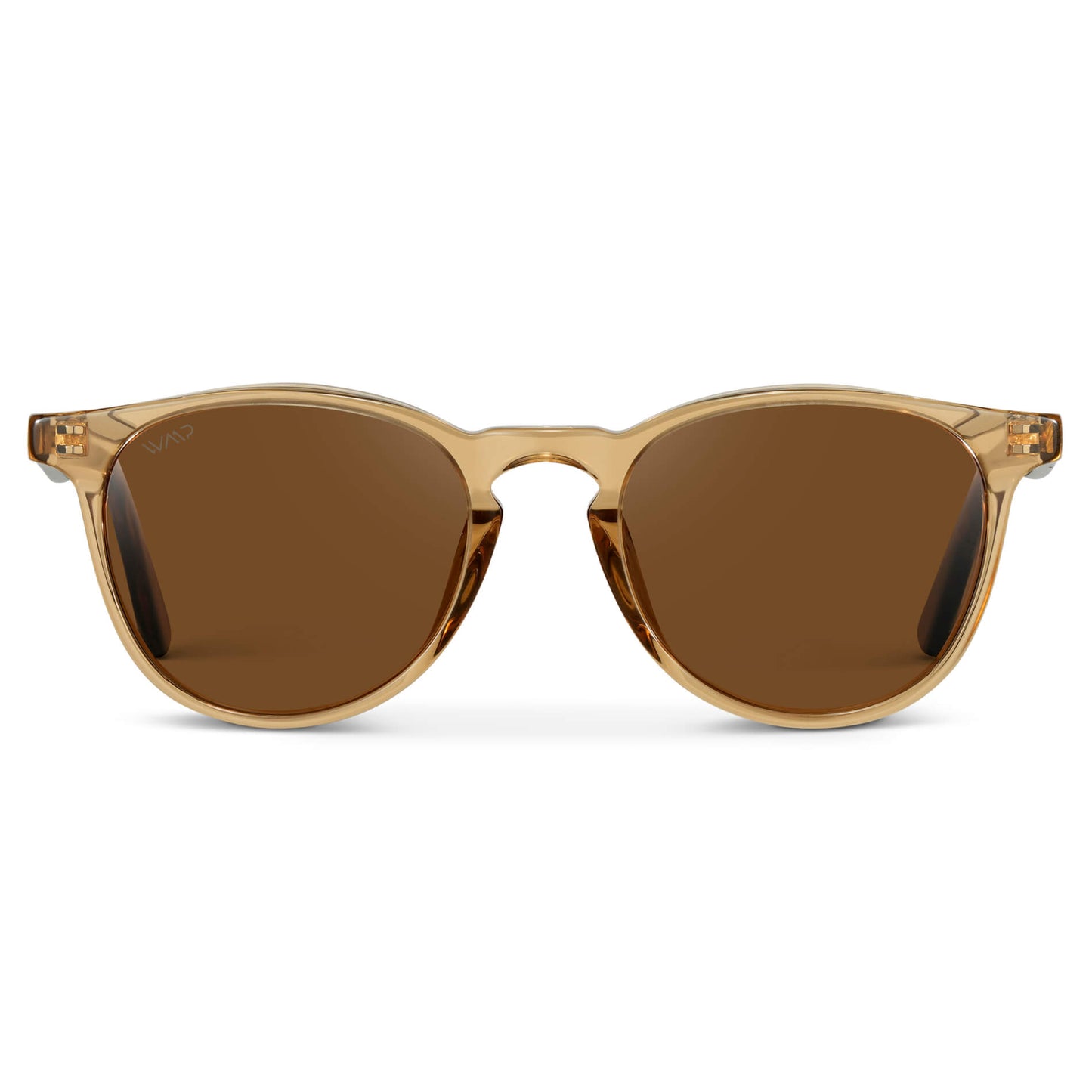 Crystal Brown Marble / Brown Lens || Round Sunglasses with Brown Frame and Brown Lenses