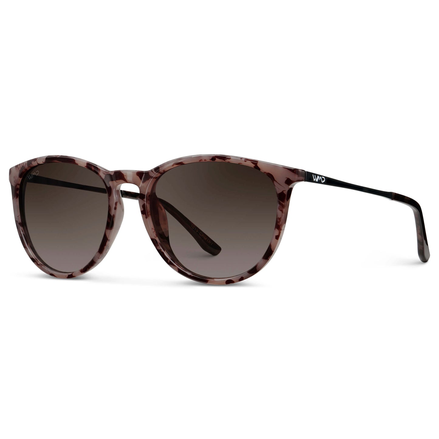 Blush Pink Tortoise / Brown Gradient Lens || Classic Round Frame Sunglasses with Pink Tortoise Frame and Brown Gradient Lenses
