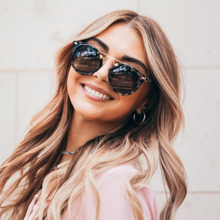 Skyler Double Metal Bridge Polarized Round Sunglasses WearMe Pro