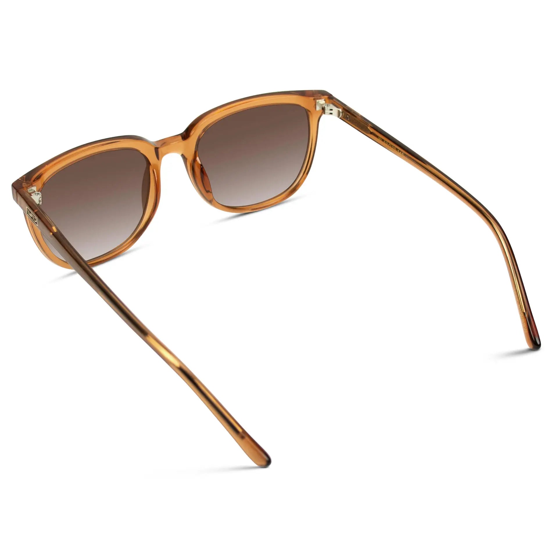 Crystal Brown / Brown Gradient Lens || Brown Square Frame Sunglasses with Brown Polarized Lenses