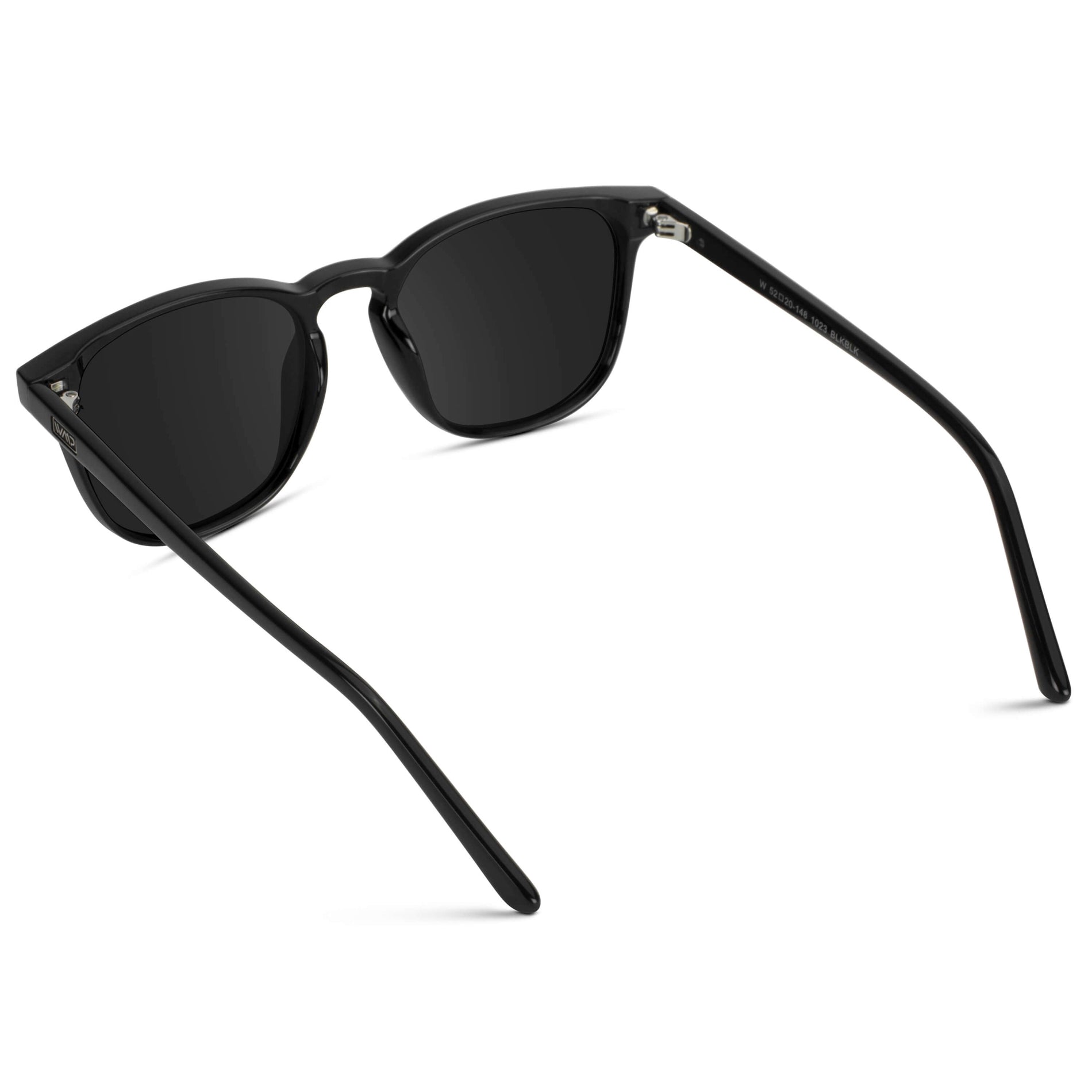 Black / Black Lens || Black Square Frame Sunglasses with Black Polarized Lenses