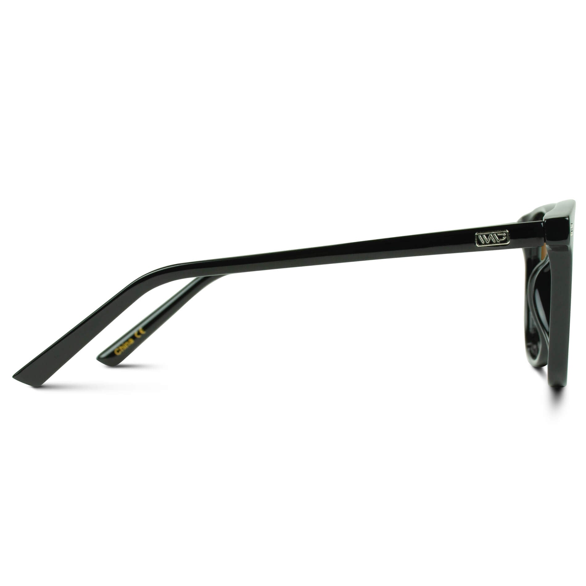 Black / Amber Lens || Black Square Frame Prescription Sunglasses with Brown Lenses