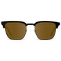 Black / Amber || Men's Black Horn Rimmed Prescription Sunglasses with Black Frame and Brown Lenses