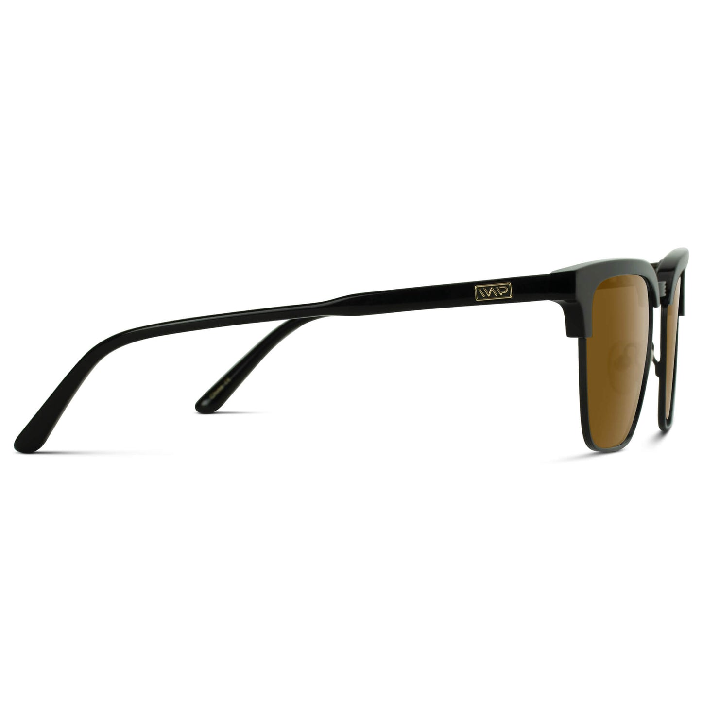 Black / Amber Lens || Black Horn Rimmed Prescription Sunglasses with Brown Lenses