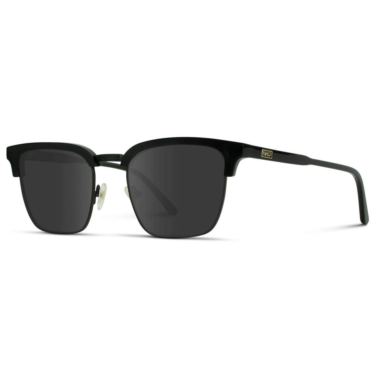 Black / Grey Lens || Black Horn Rimmed Prescription Sunglasses with Grey Lenses