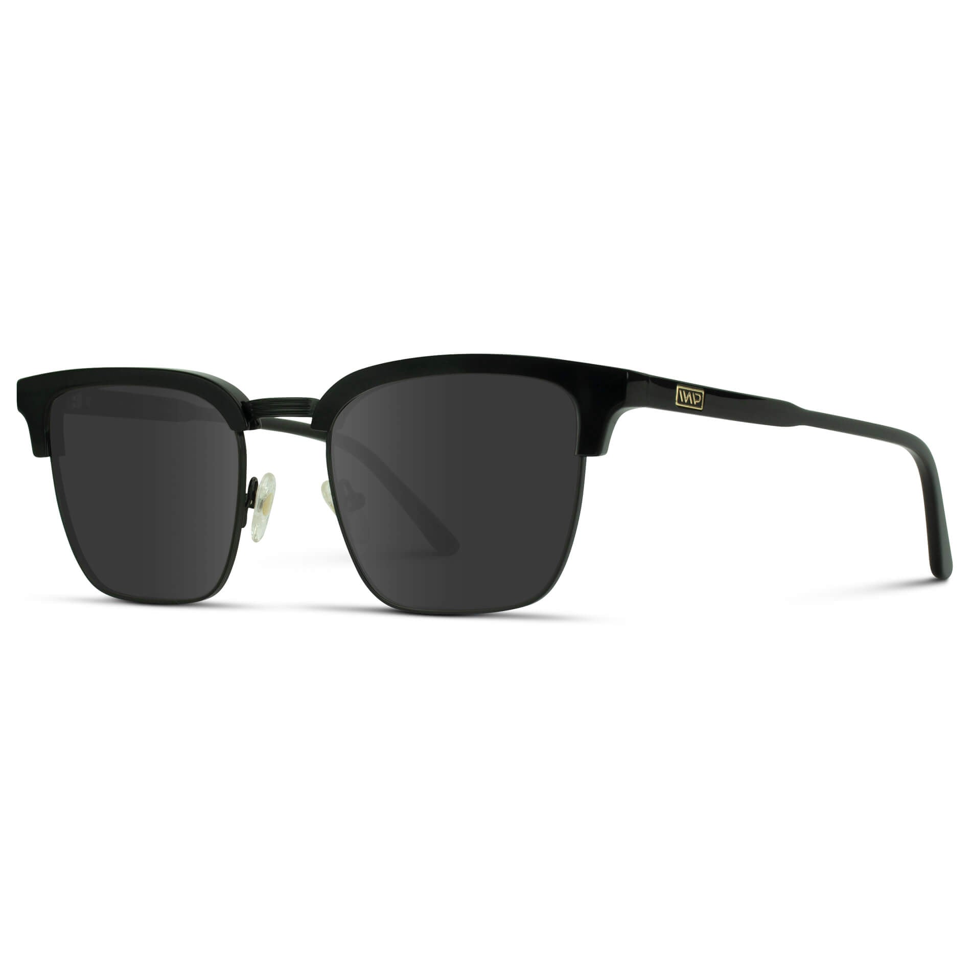 Black / Grey Lens || Black Horn Rimmed Prescription Sunglasses with Grey Lenses