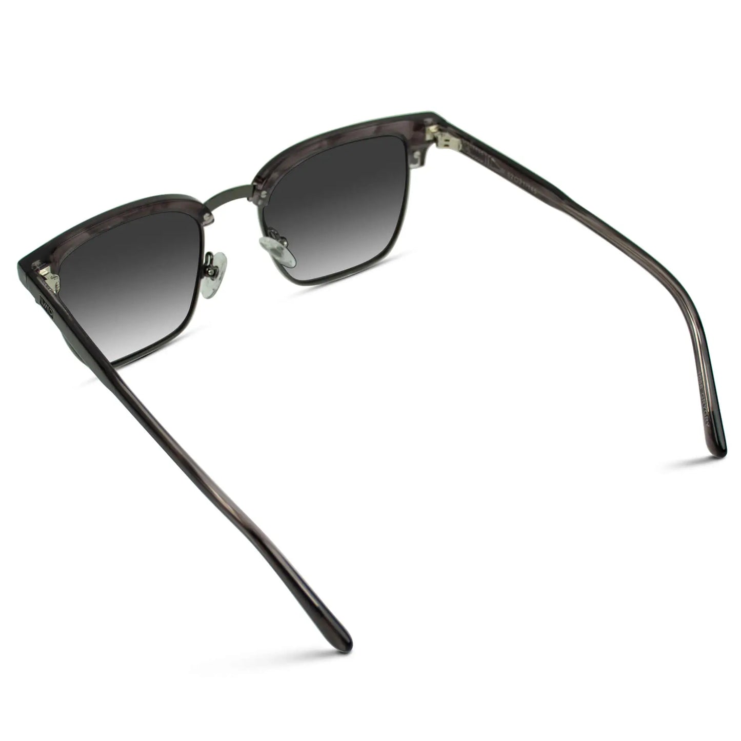 Agate Grey Tortoise / Gradient Black Lens || Agate Tortoise Horn Rimmed Polarized Sunglasses with Black Gradient Lenses