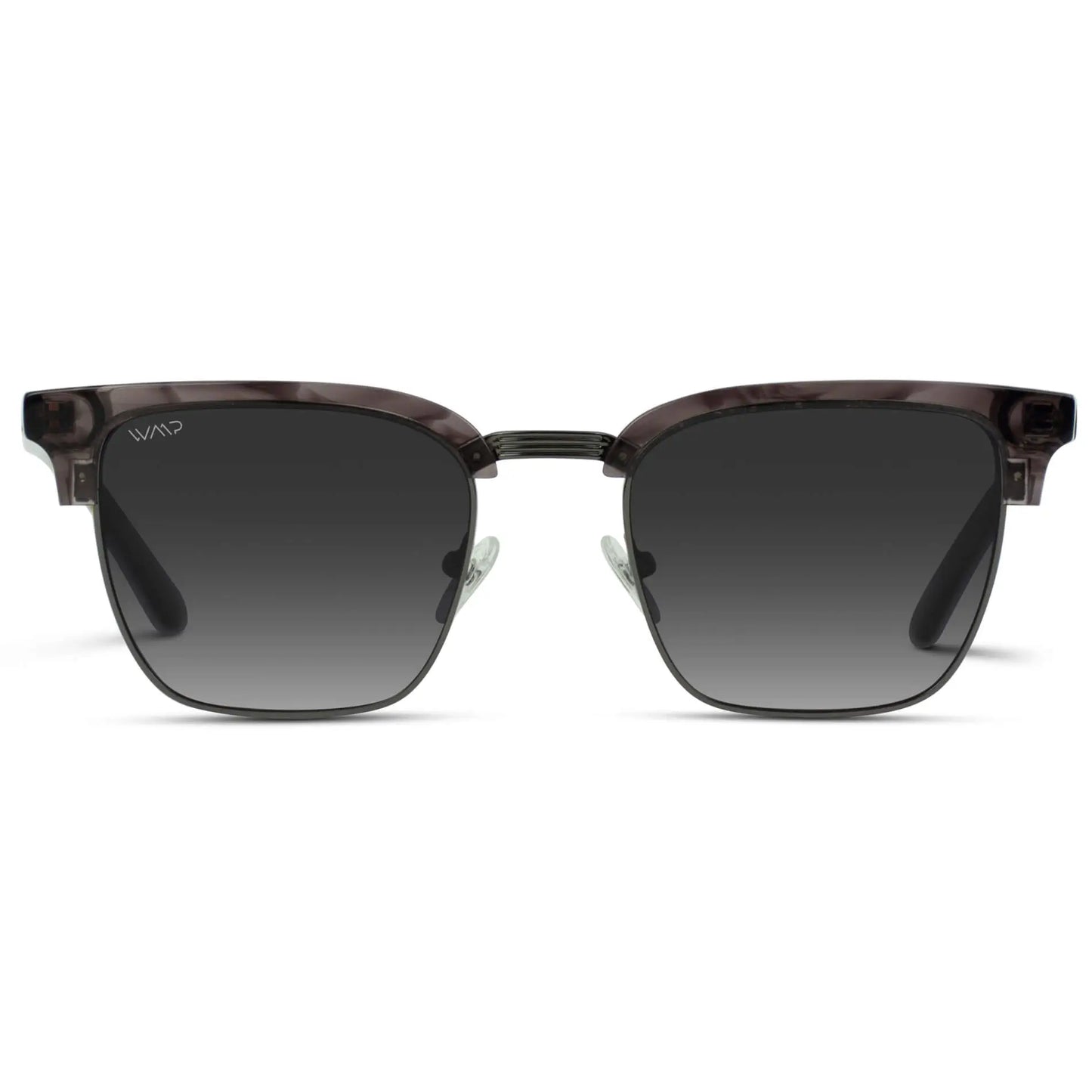 Agate Grey Tortoise / Gradient Black Lens || Agate Tortoise Horn Rimmed Polarized Sunglasses with Black Gradient Lenses