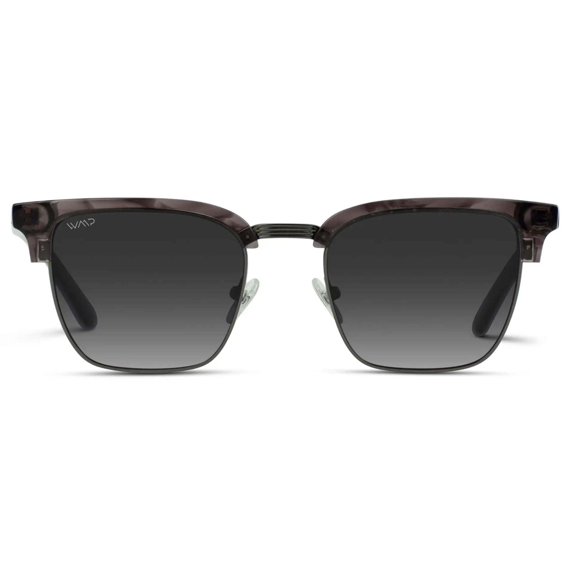 Agate Grey Tortoise / Gradient Black Lens || Agate Tortoise Horn Rimmed Polarized Sunglasses with Black Gradient Lenses