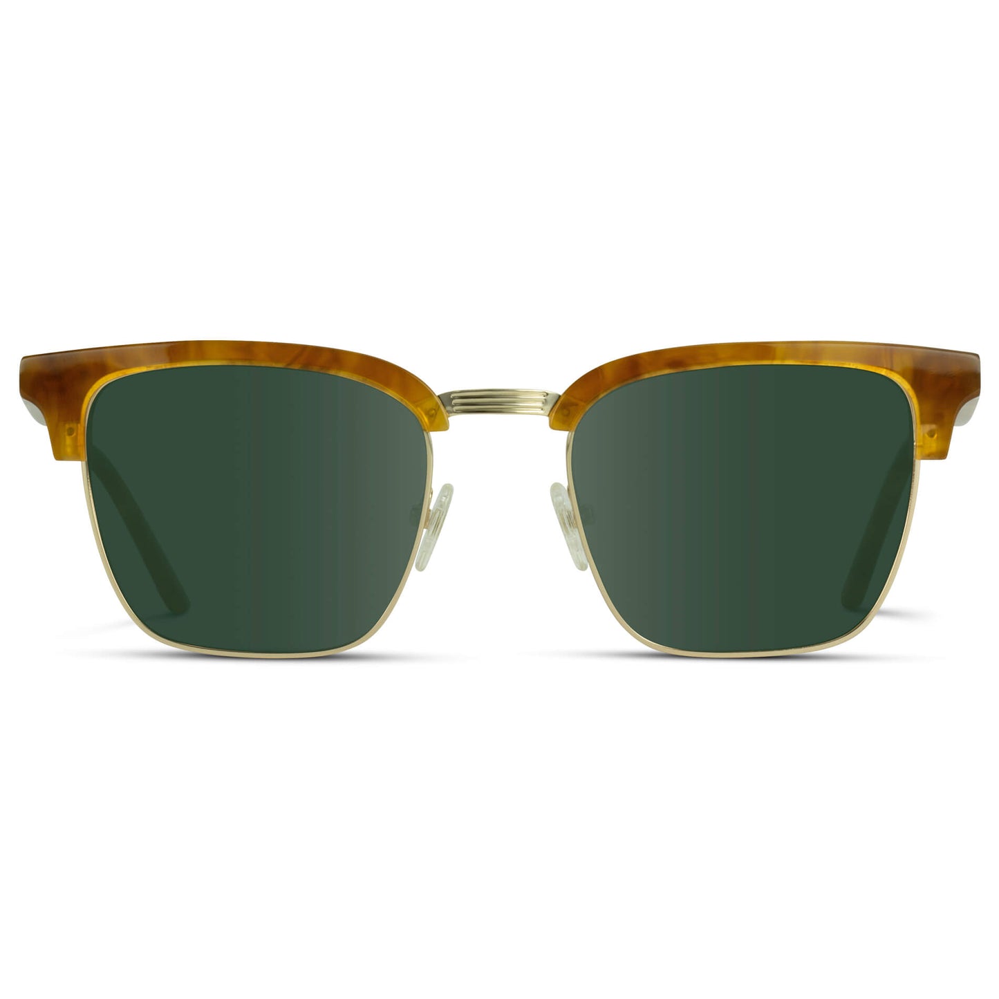 Savana Tortoise / G15 Lens || Brown Tortoise Horn Rimmed Prescription Sunglasses with Green Lenses