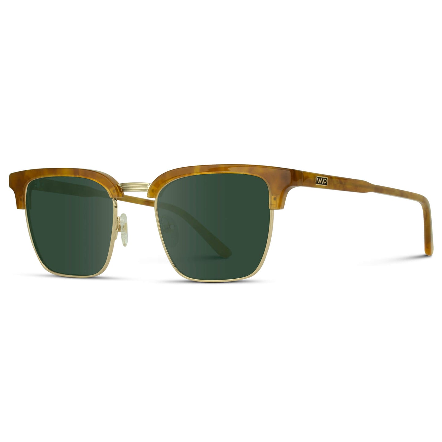Savana Tortoise / G15 Lens || Brown Tortoise Horn Rimmed Prescription Sunglasses with Green Lenses