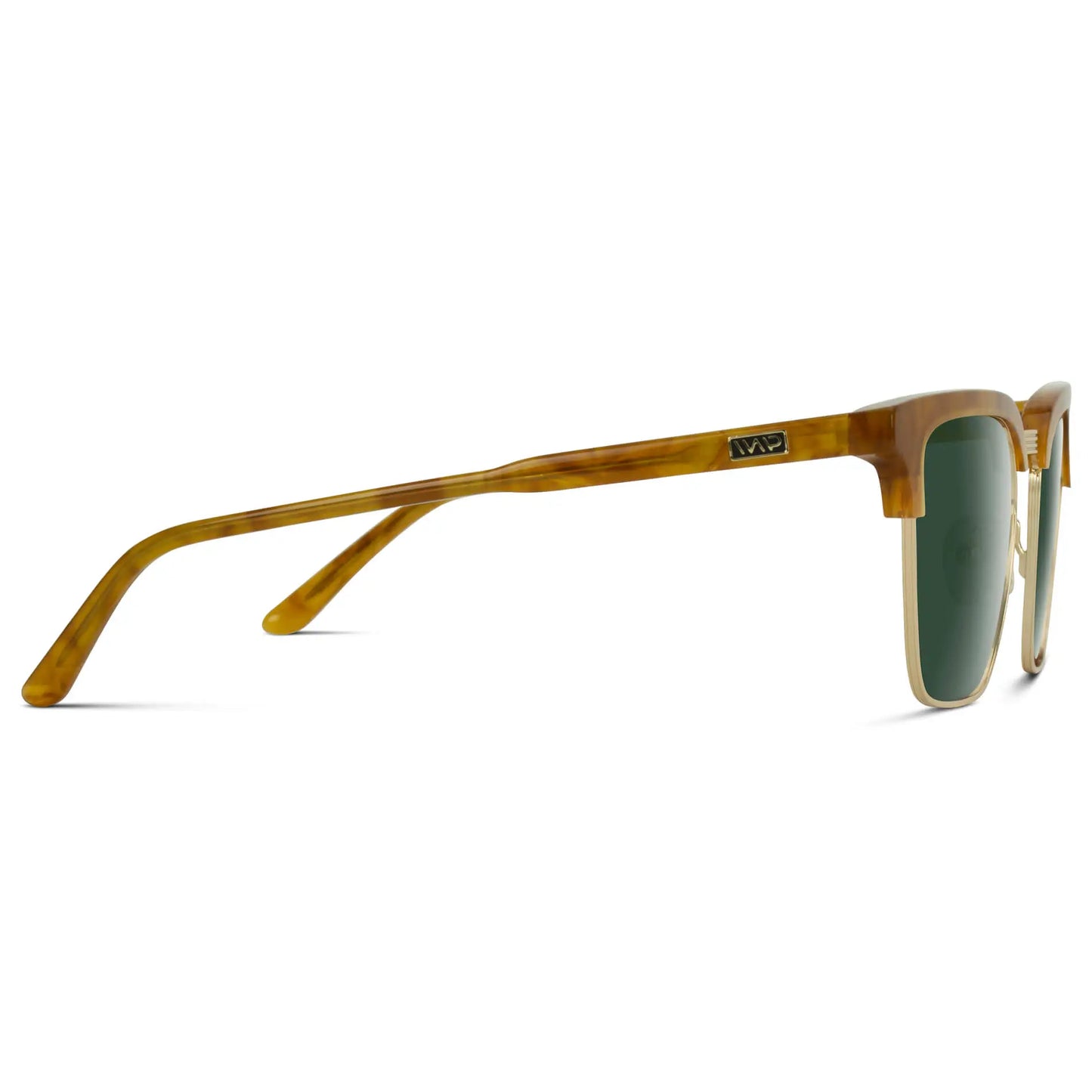 Savana Tortoise / G15 || Men's Brown Frame Tortoise Horn Rimmed Prescription Sunglasses with Green Lenses